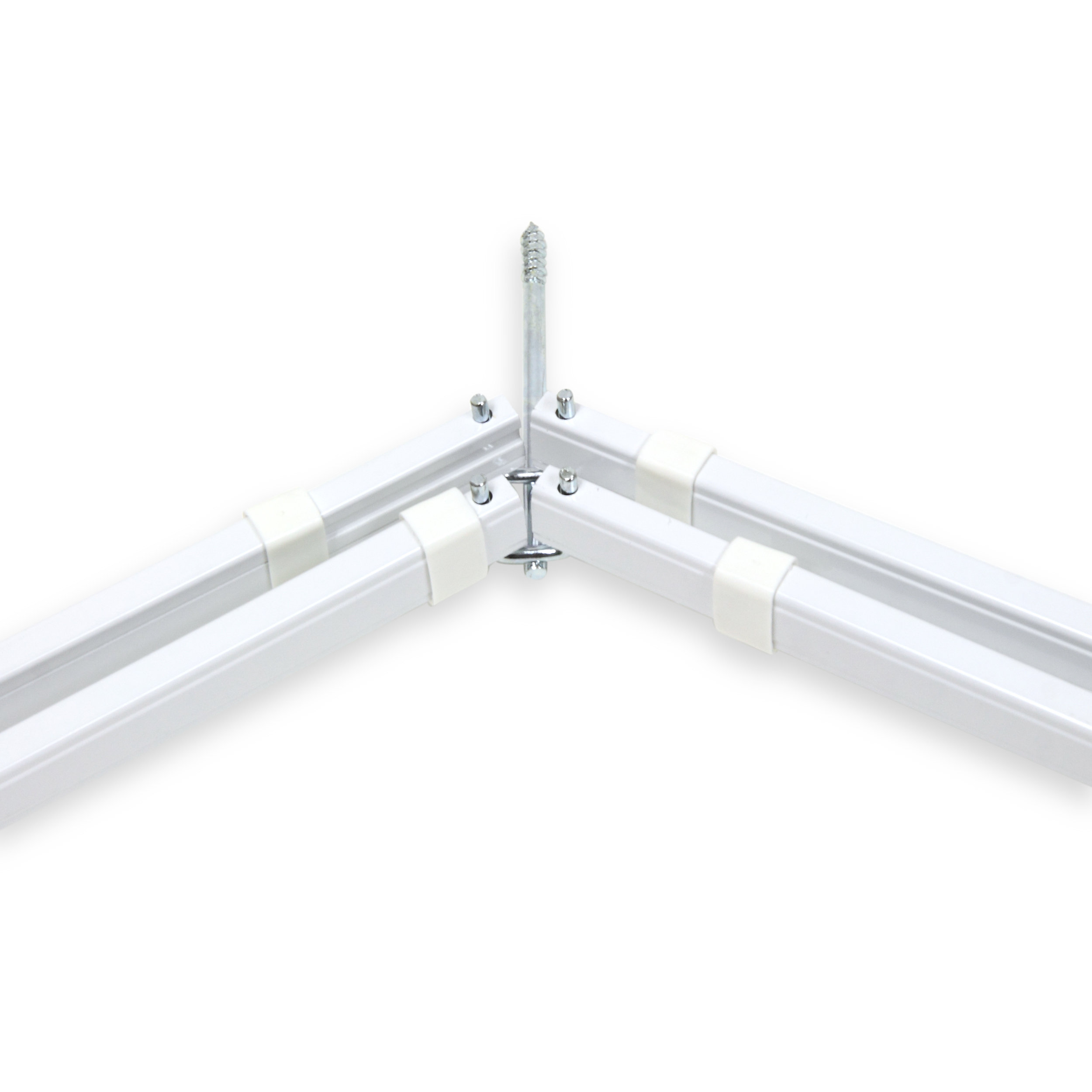 Bay Window Lockseam Double Curtain Rod and Hardware Set Wayfair