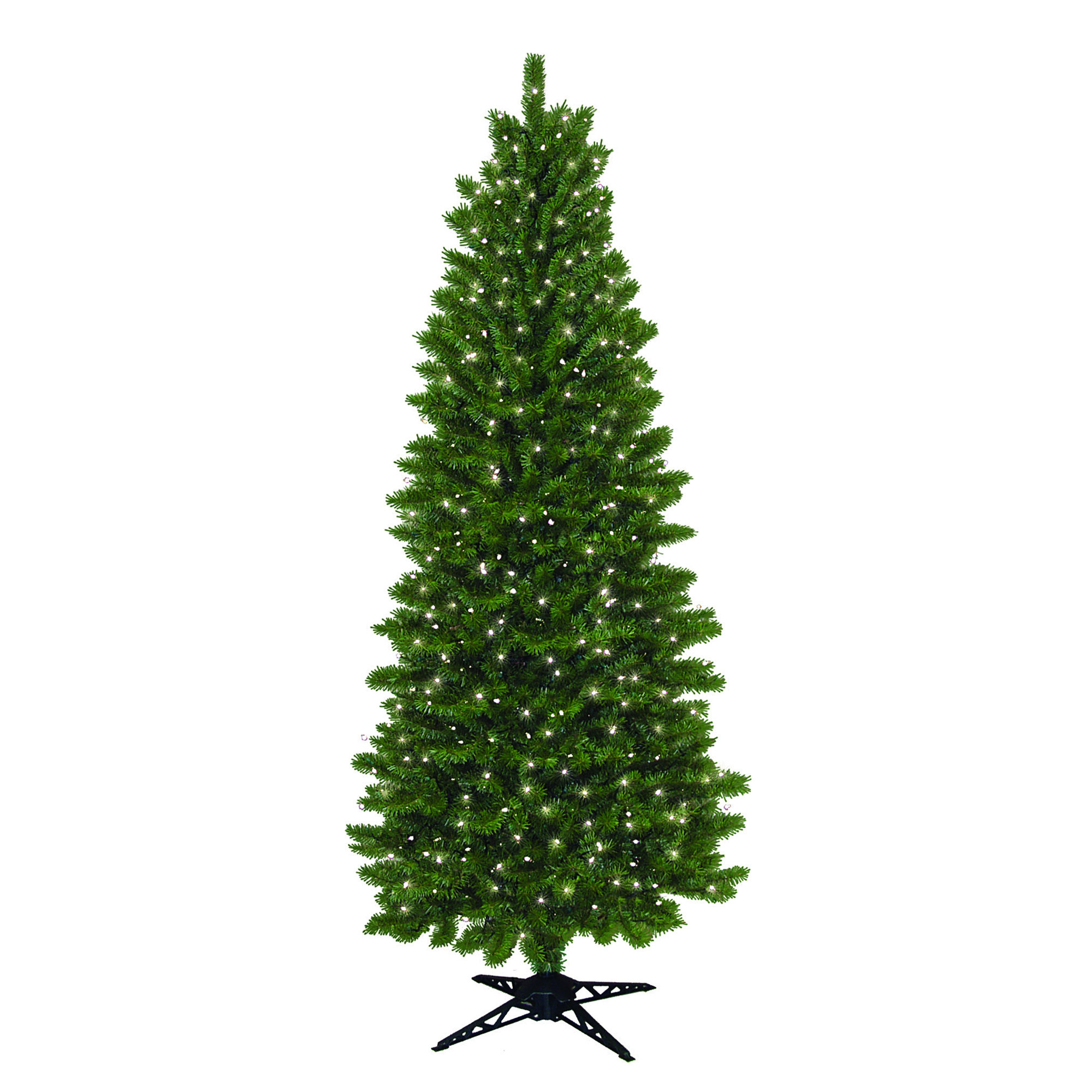 General Foam Plastics 7' Slim Spruce Artificial Christmas Tree with 450