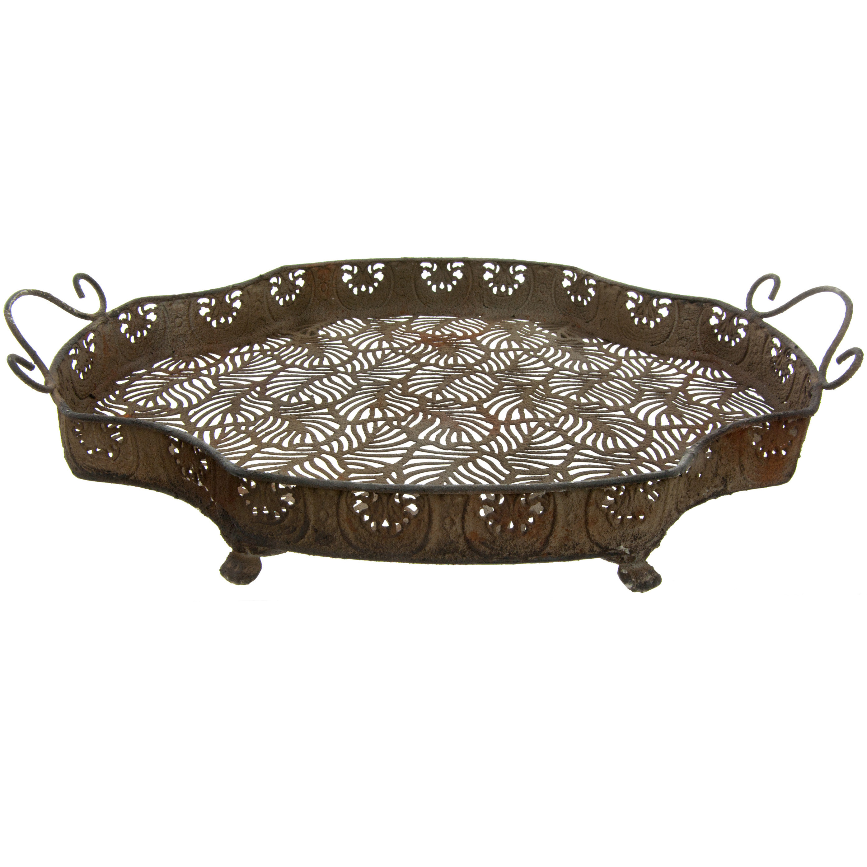 Oriental Furniture Wrought Iron Clover Plate & Reviews Wayfair