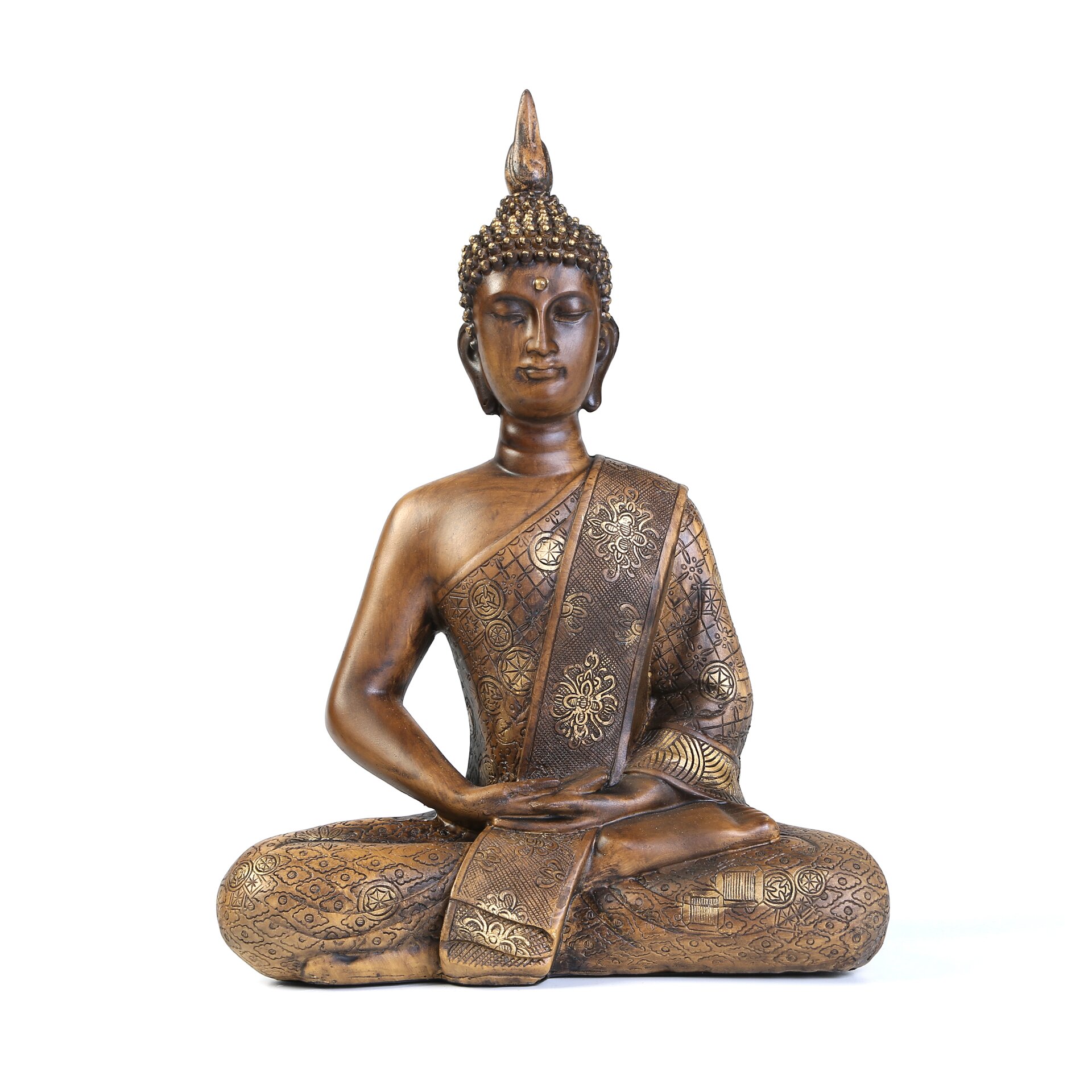 Oriental Furniture Thai Sitting Buddha Figurine & Reviews | Wayfair