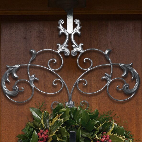 Evergreen Enterprises, Inc Formal Scroll Wreath Holder Over Door Mount ...