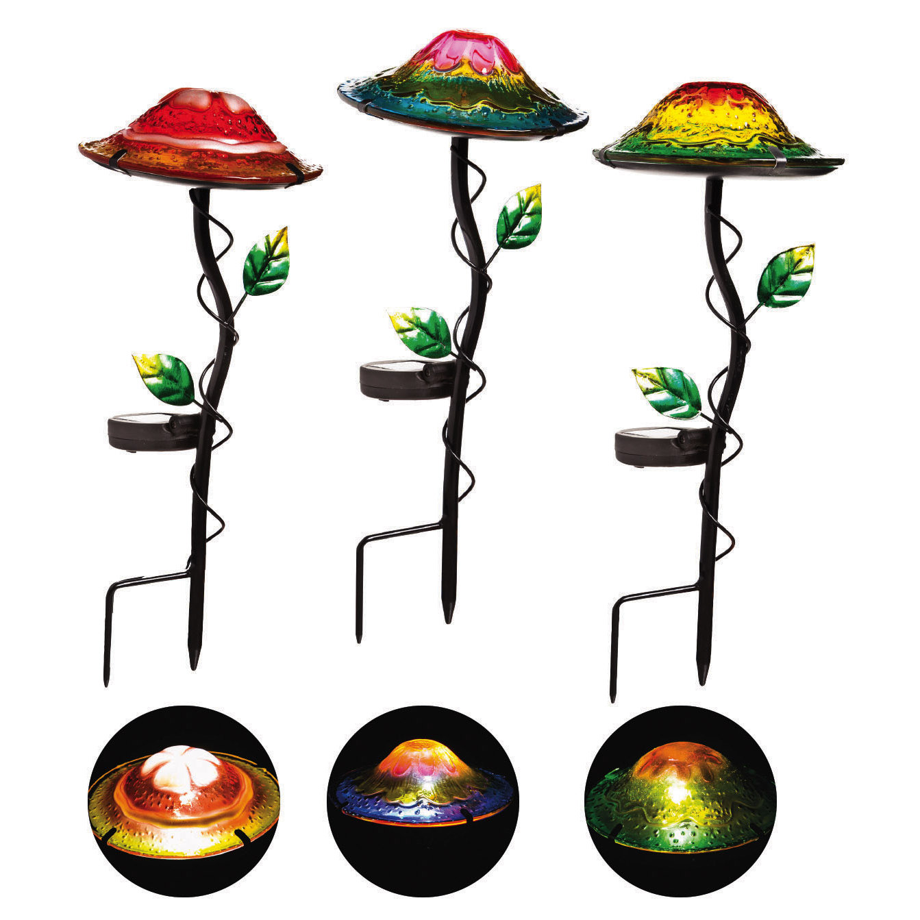 Decorative Solar Garden Stakes Evergreen Enterprises Inc Decorative Solar Mushroom