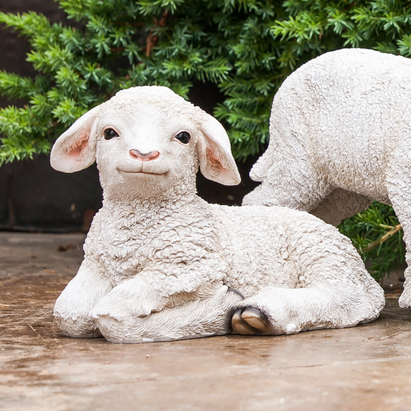 Sitting Lamb Statue Wayfair