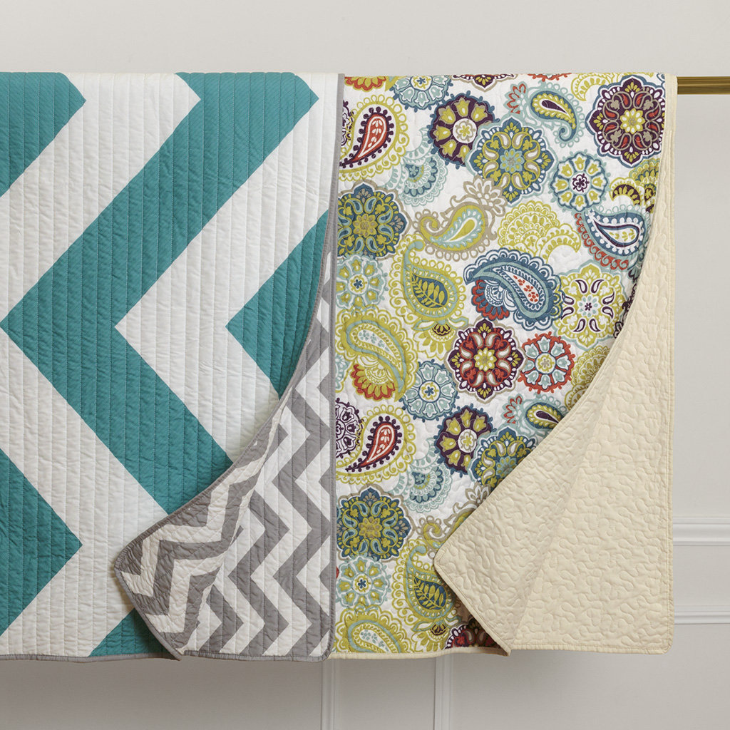 MiZone Mizone Tamil Quilted Cotton Throw Blanket & Reviews Wayfair