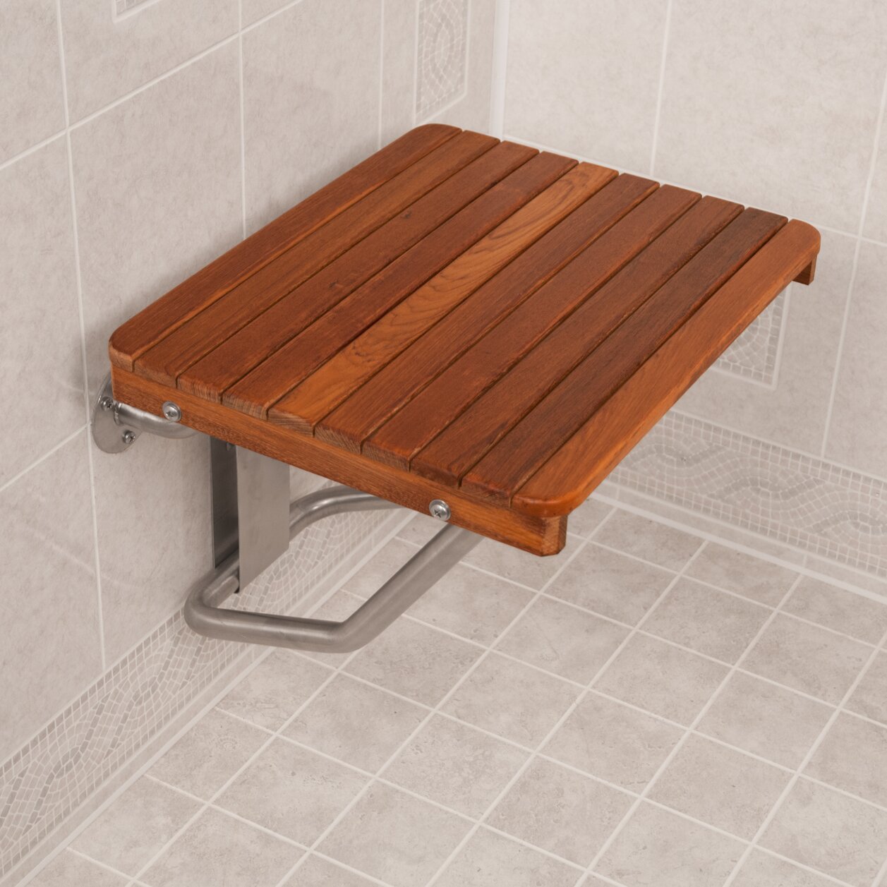 Teakworks4u Teak Shower Transfer Bench Seat Reviews Wayfair   Teakworks4u Teak Shower Transfer Bench Seat TBF 160W 