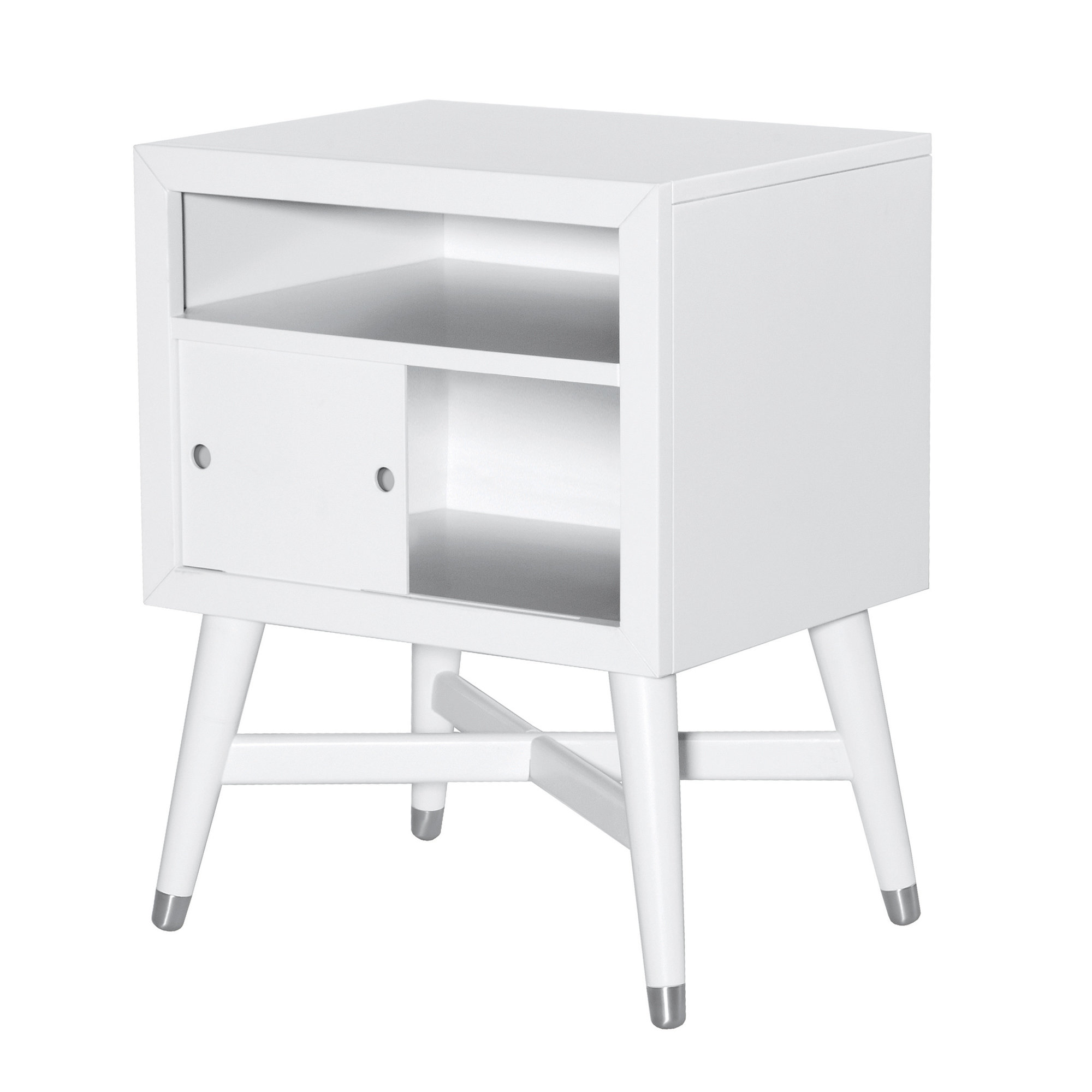 MidCentury French White Nightstand Wayfair