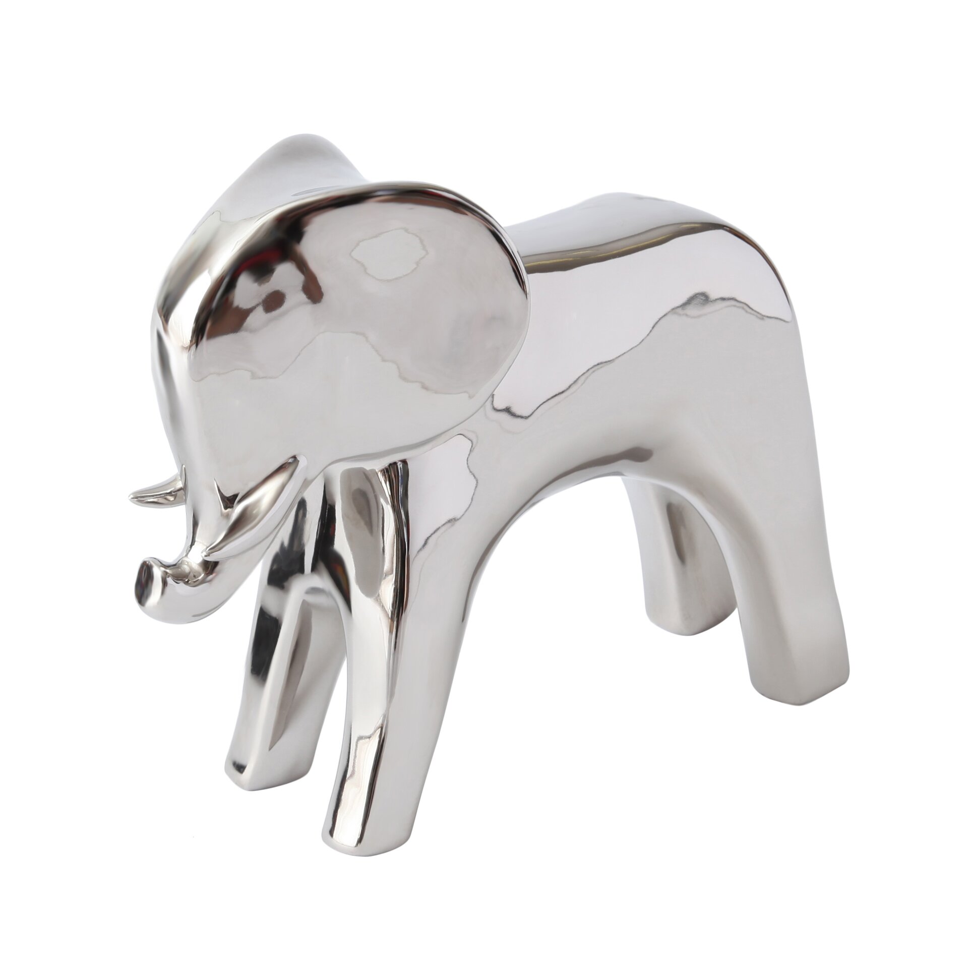 Elephant Silver Figurine | Wayfair