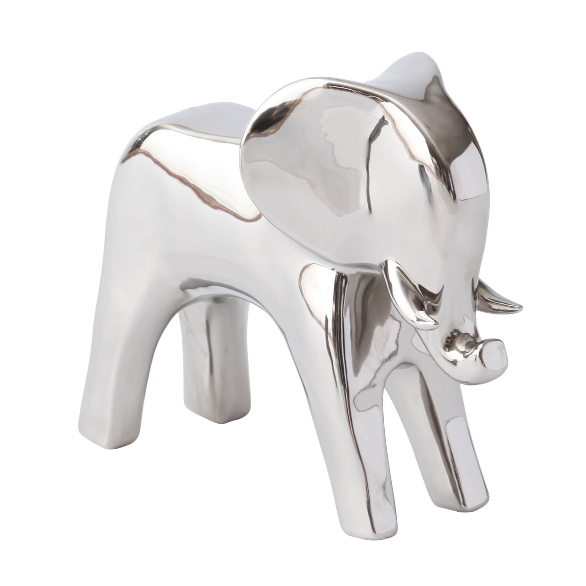 Elephant Silver Figurine | Wayfair