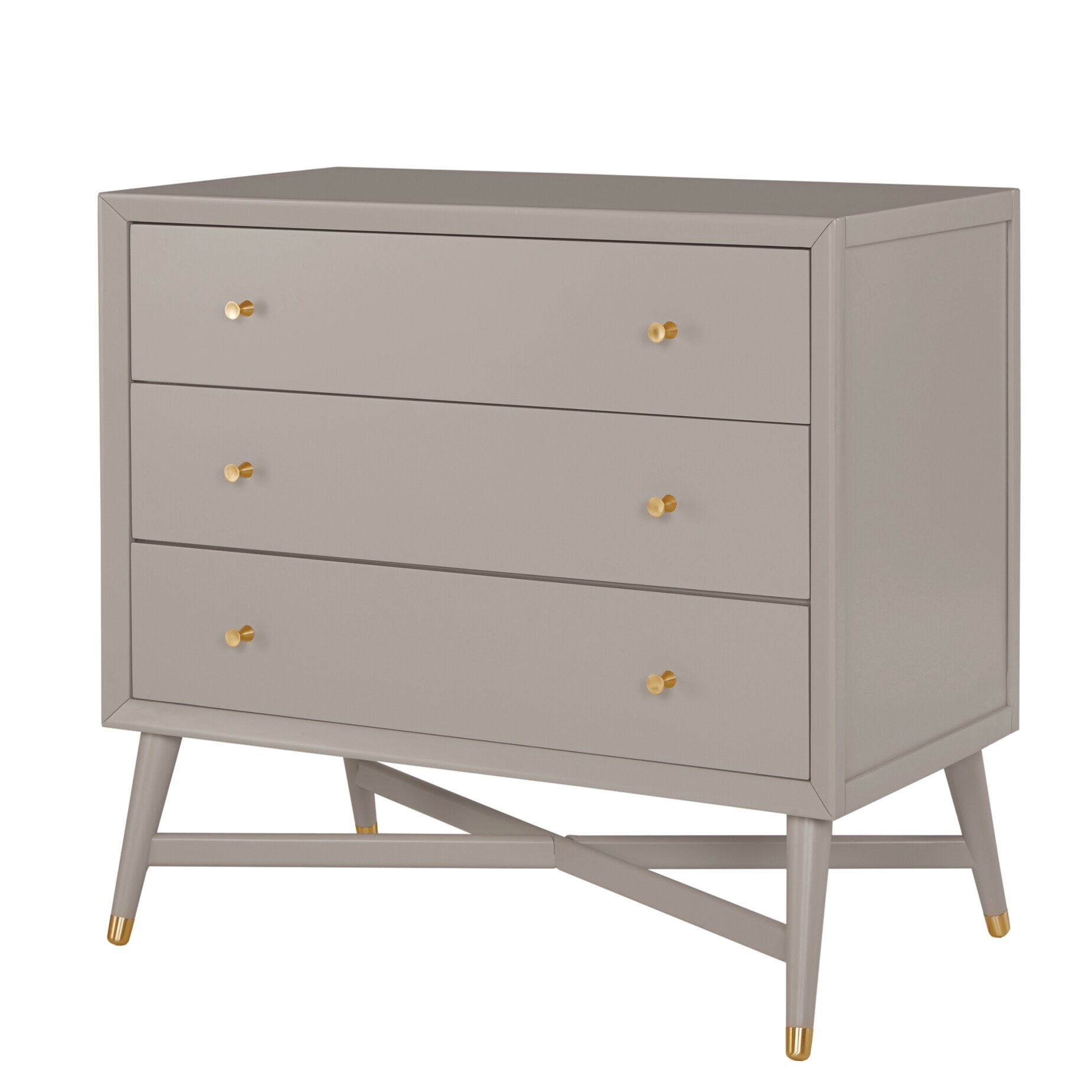 MidCentury 3 Drawer Dresser Wayfair