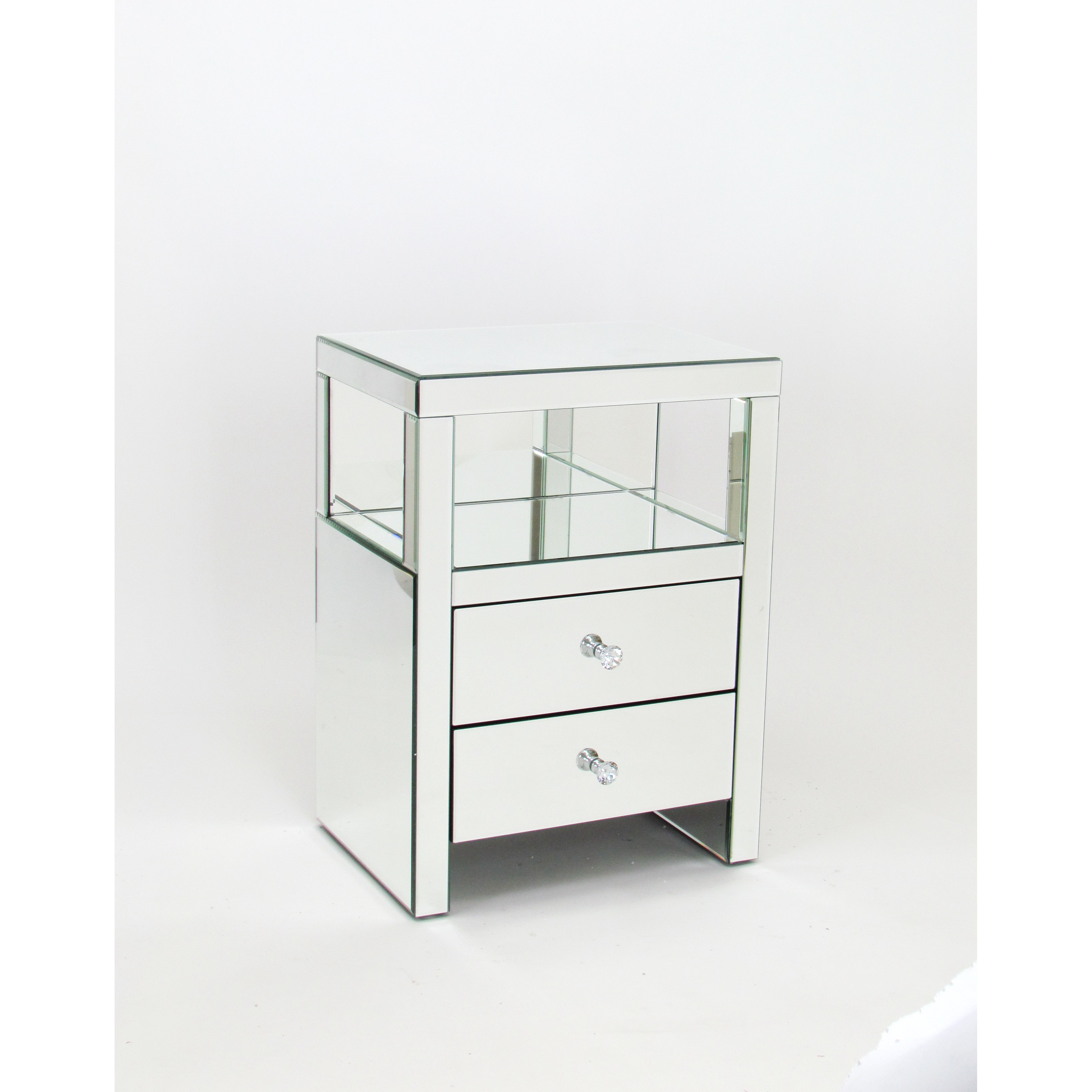 Beveled Mirror End Table Wayfair