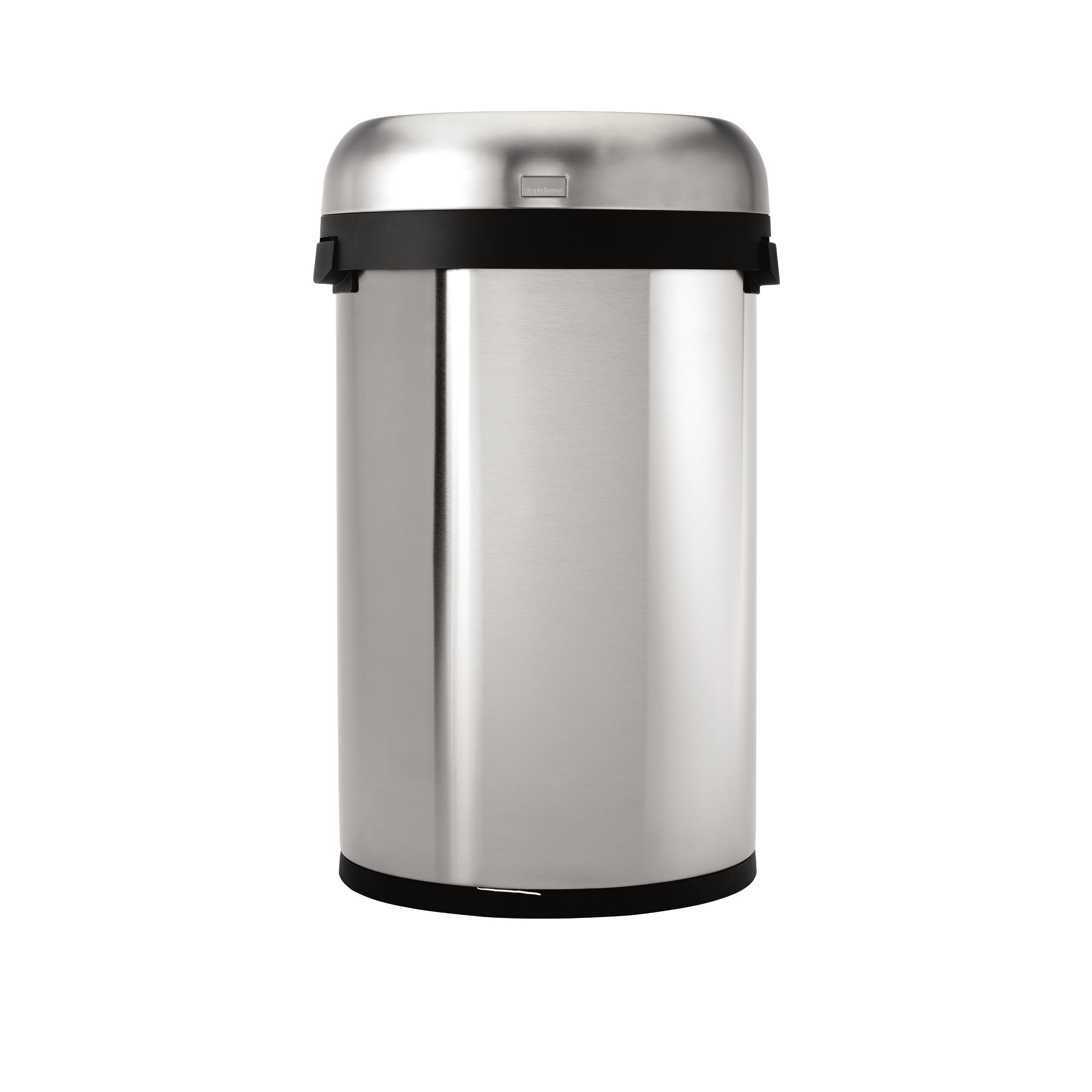 60 L / 16 Gal, Semi Round Open Trash Can, Commercial Grade, Stainless