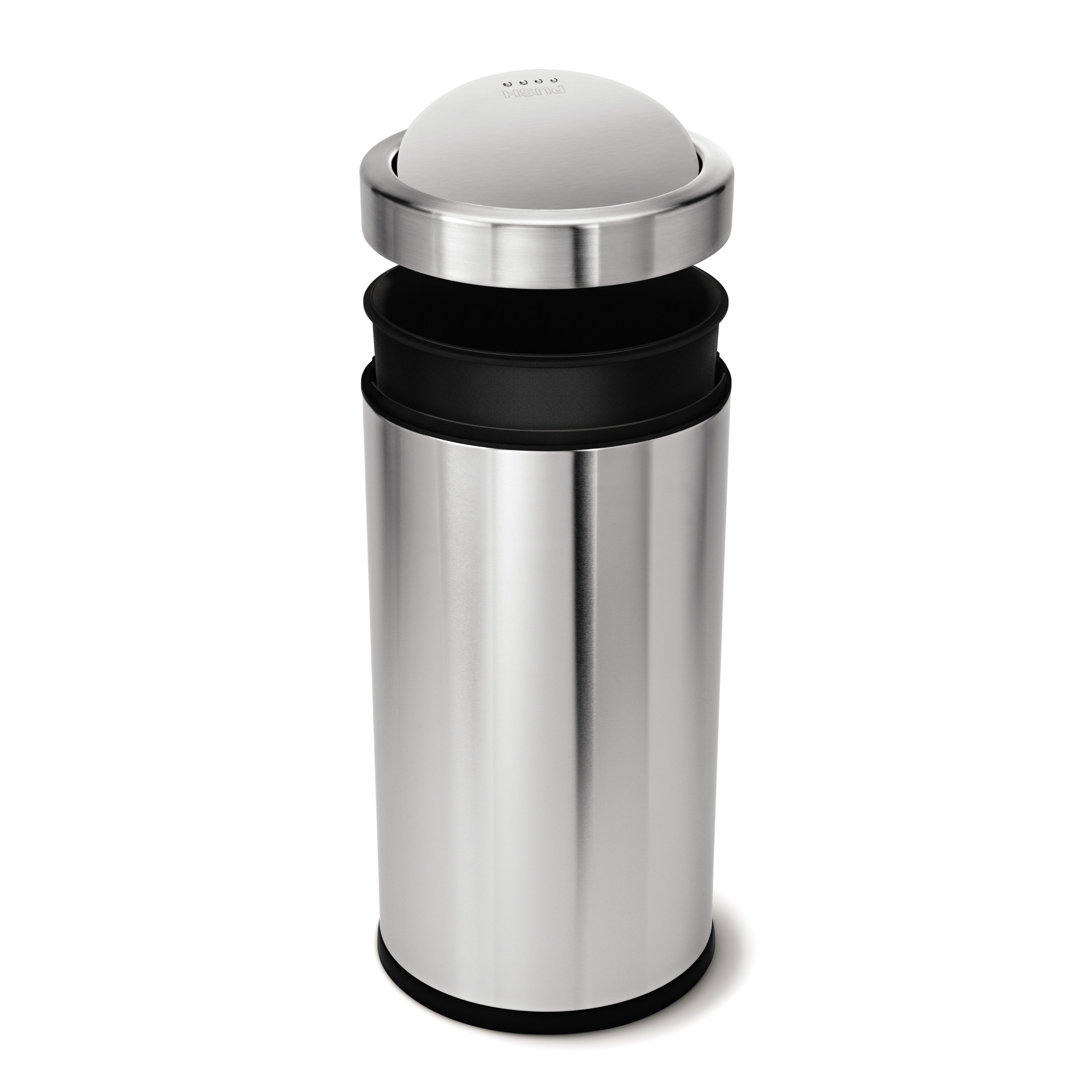 55 L / 14.5 Gal, Swing Top Trash Can, Commercial Grade, Stainless Steel Wayfair