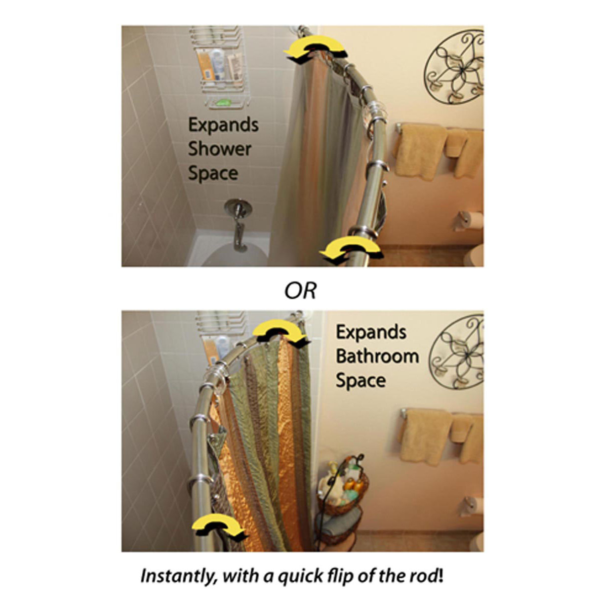 RotatorRods Rotating Curved Shower Rod & Reviews Wayfair