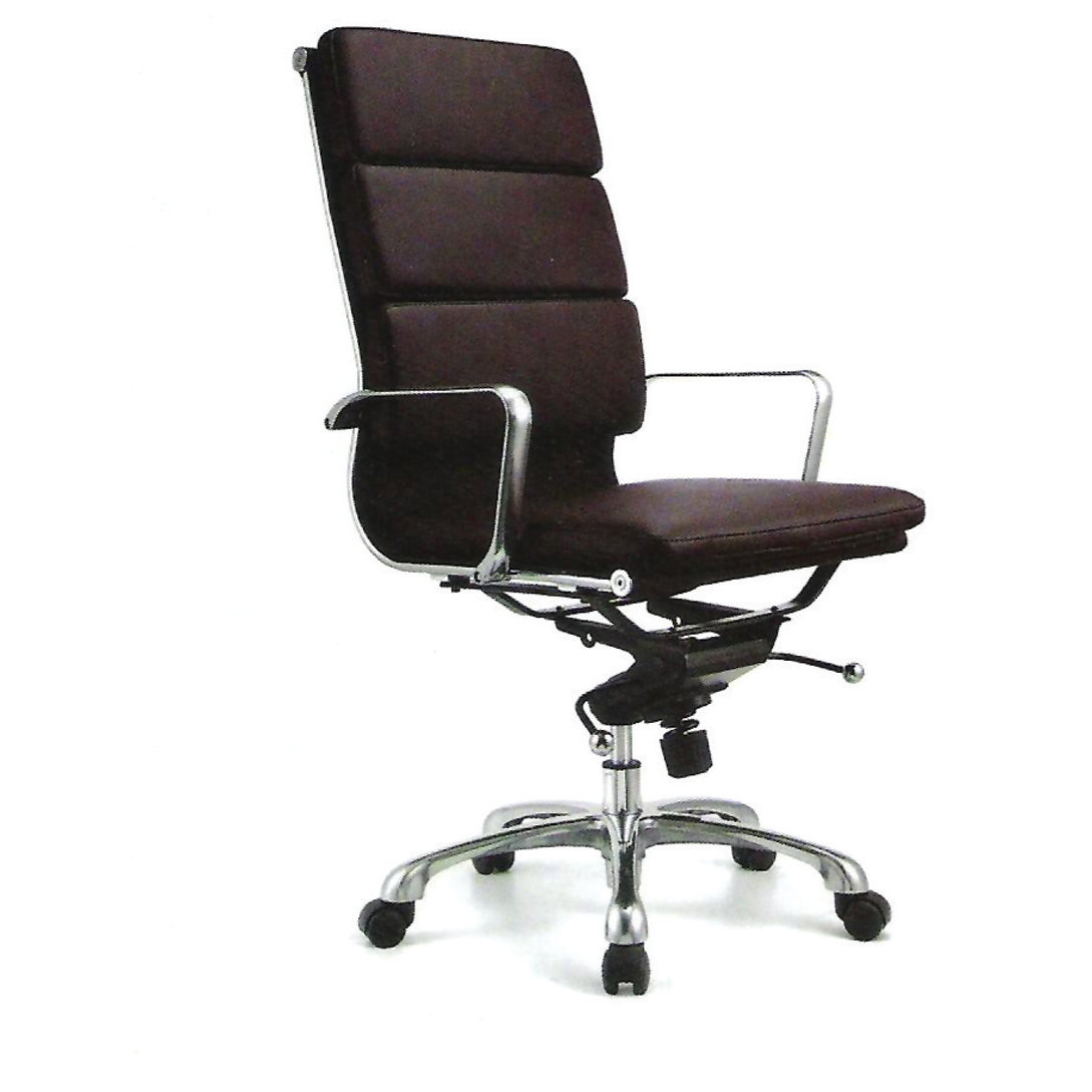 High Back Leatherette Padded Office Chair with Chrome Base Wayfair