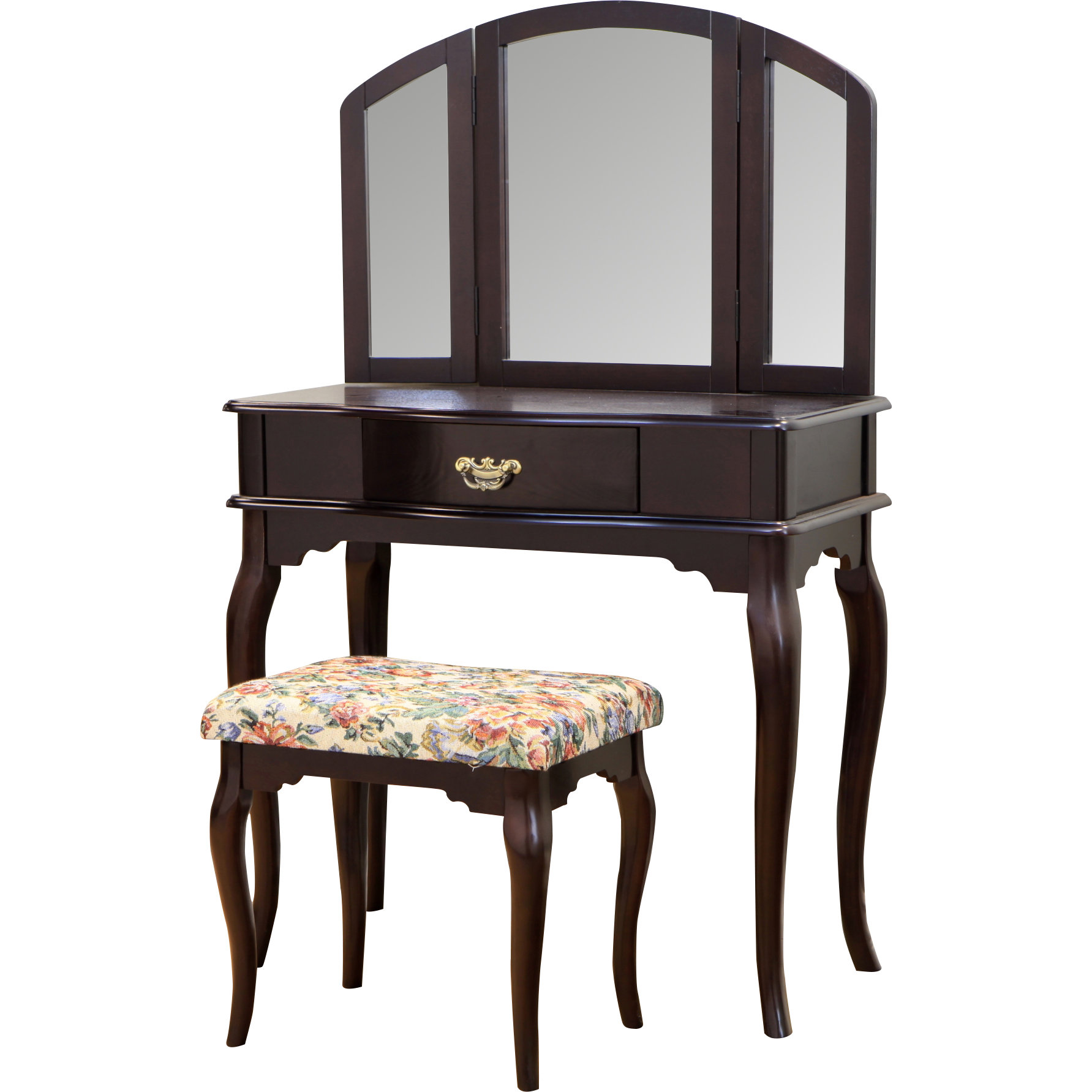 Mega Home Queen Anne Vanity Set with Mirror & Reviews Wayfair