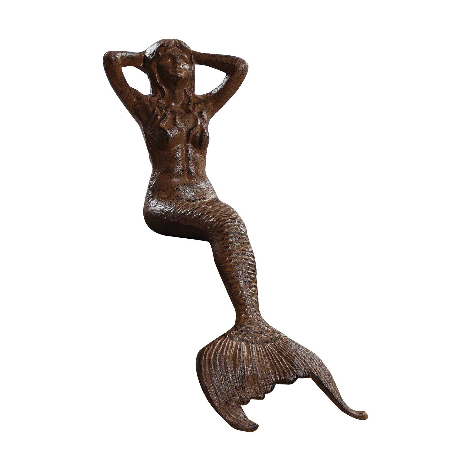 Waterside Cast Iron Mermaid Shelf Sitter Figurine Wayfair