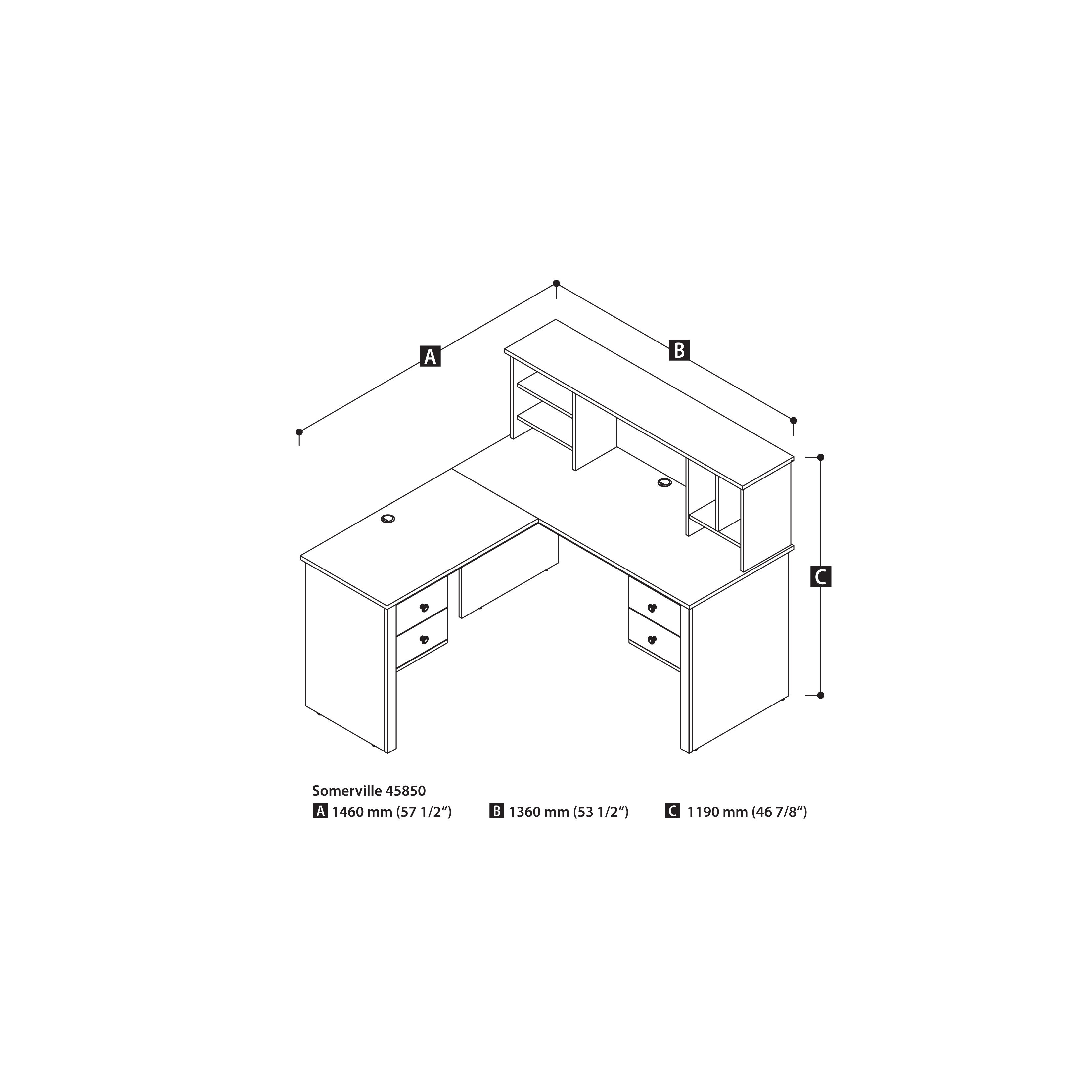 Somerville Corner Executive Desk with Hutch Wayfair
