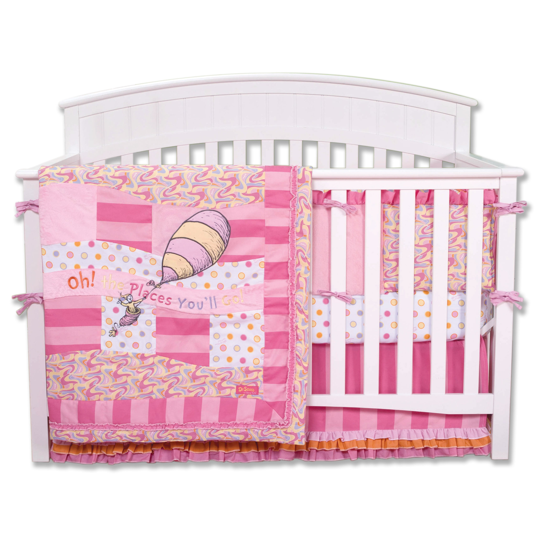 Trend Lab Dr. Seuss Oh The Places You''ll Go 4 Piece Crib Bedding Set