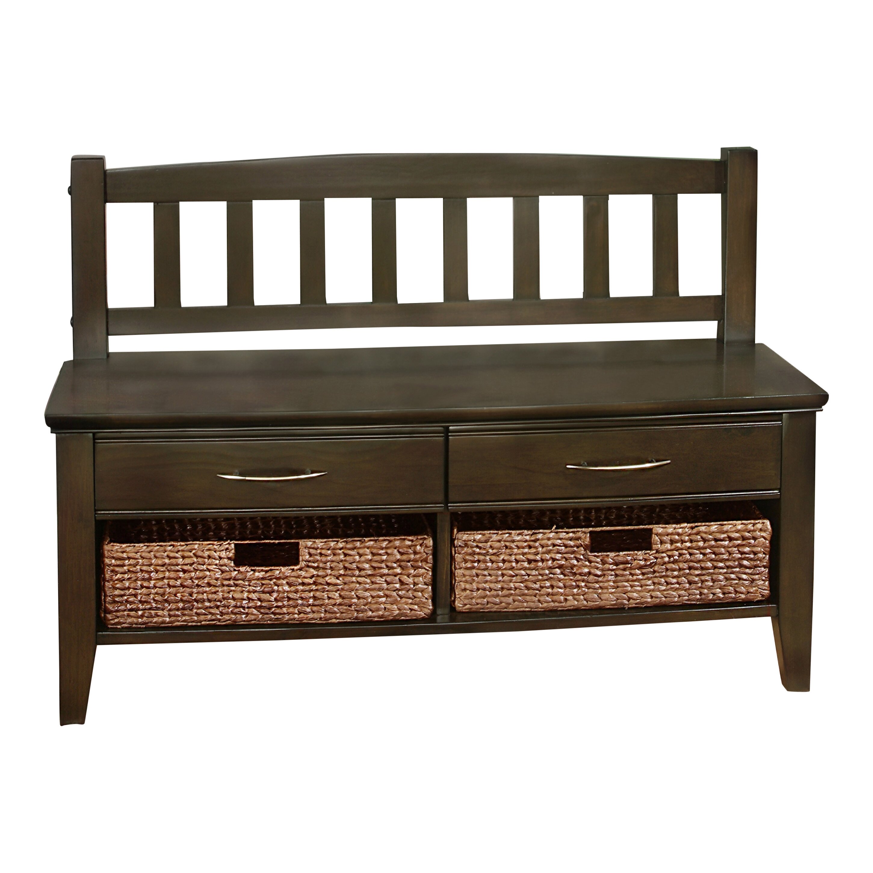 Simpli Home Williamsburg Wood Storage Entryway Bench with Drawers and