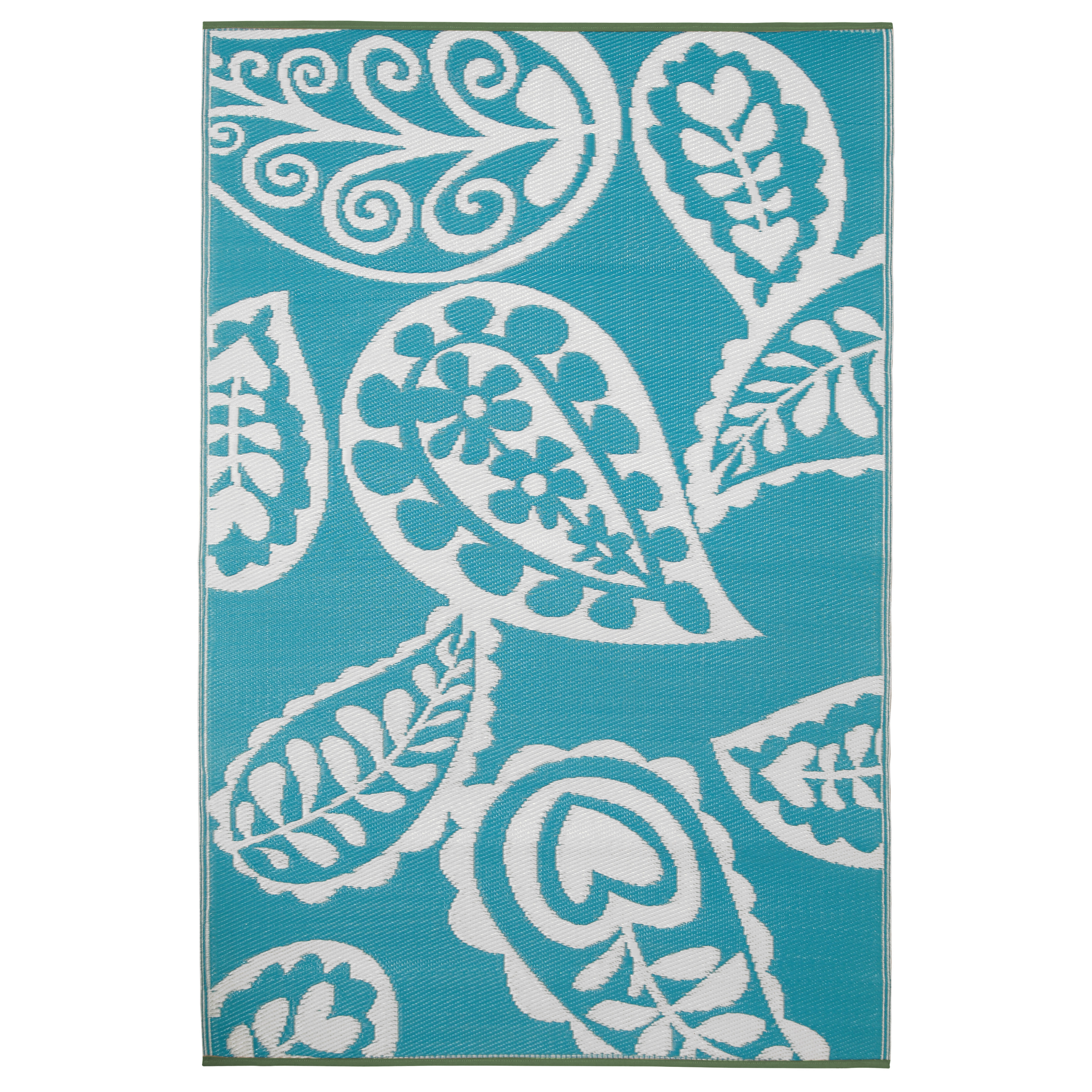 Paisley River World Blue & White Indoor/Outdoor Area Rug Wayfair