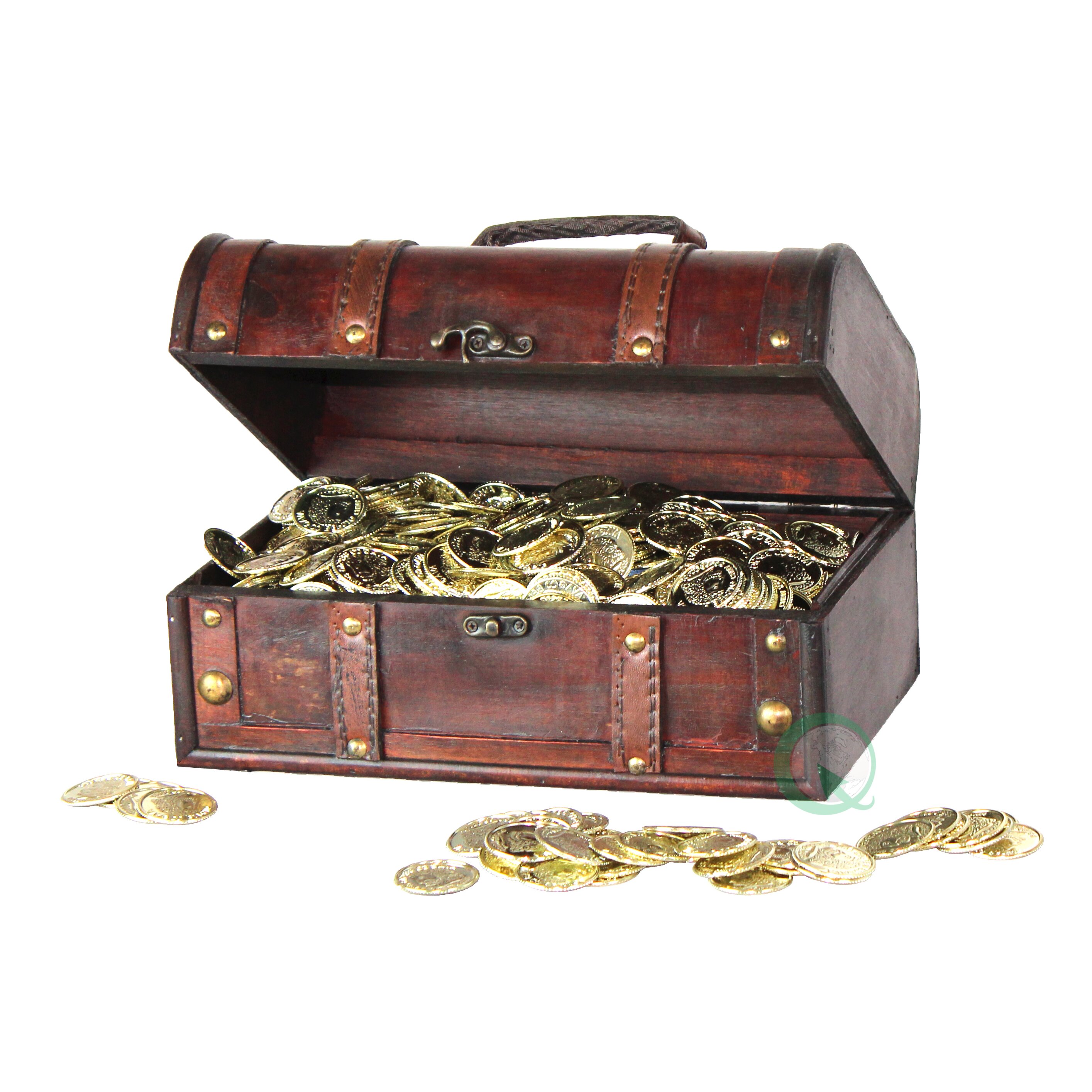 Quickway Imports Pirate Treasure Chest with 144 Coins & Reviews | Wayfair