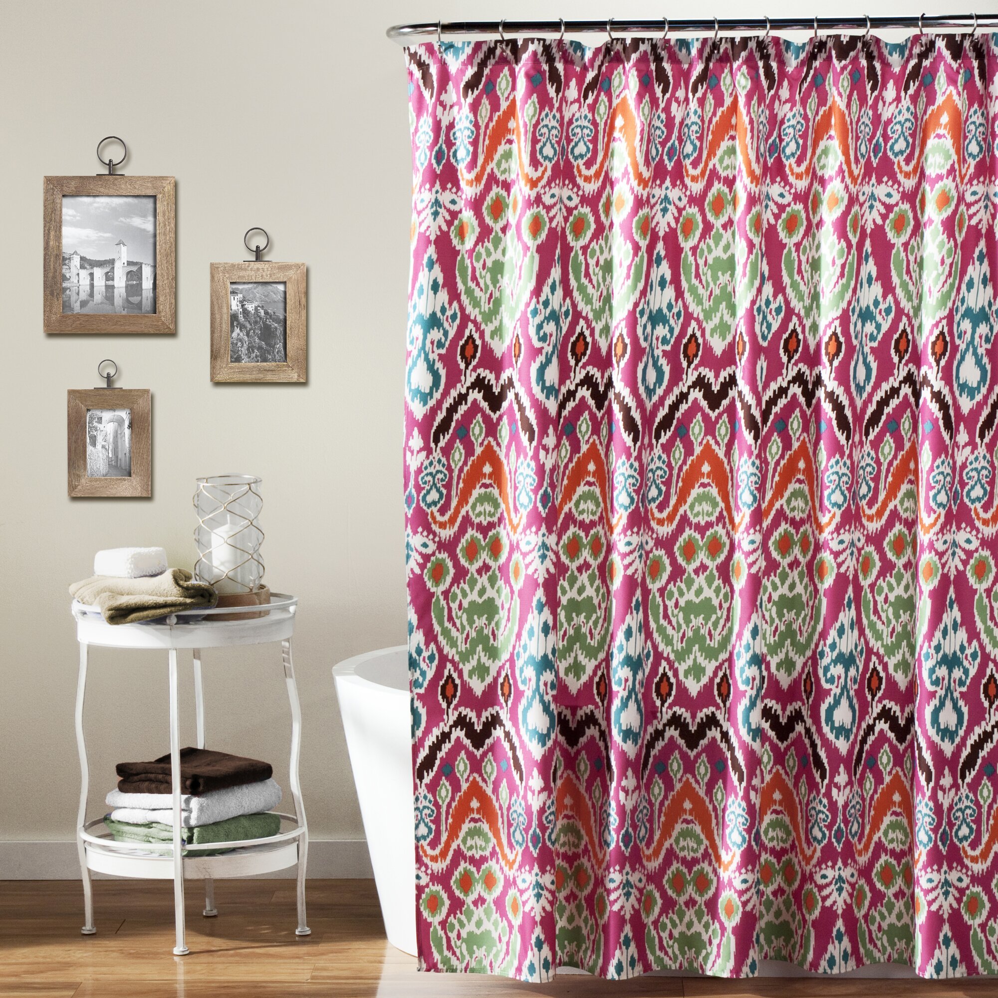 Lush Decor Jaipur Ikat Polyester Shower Curtain & Reviews | Wayfair