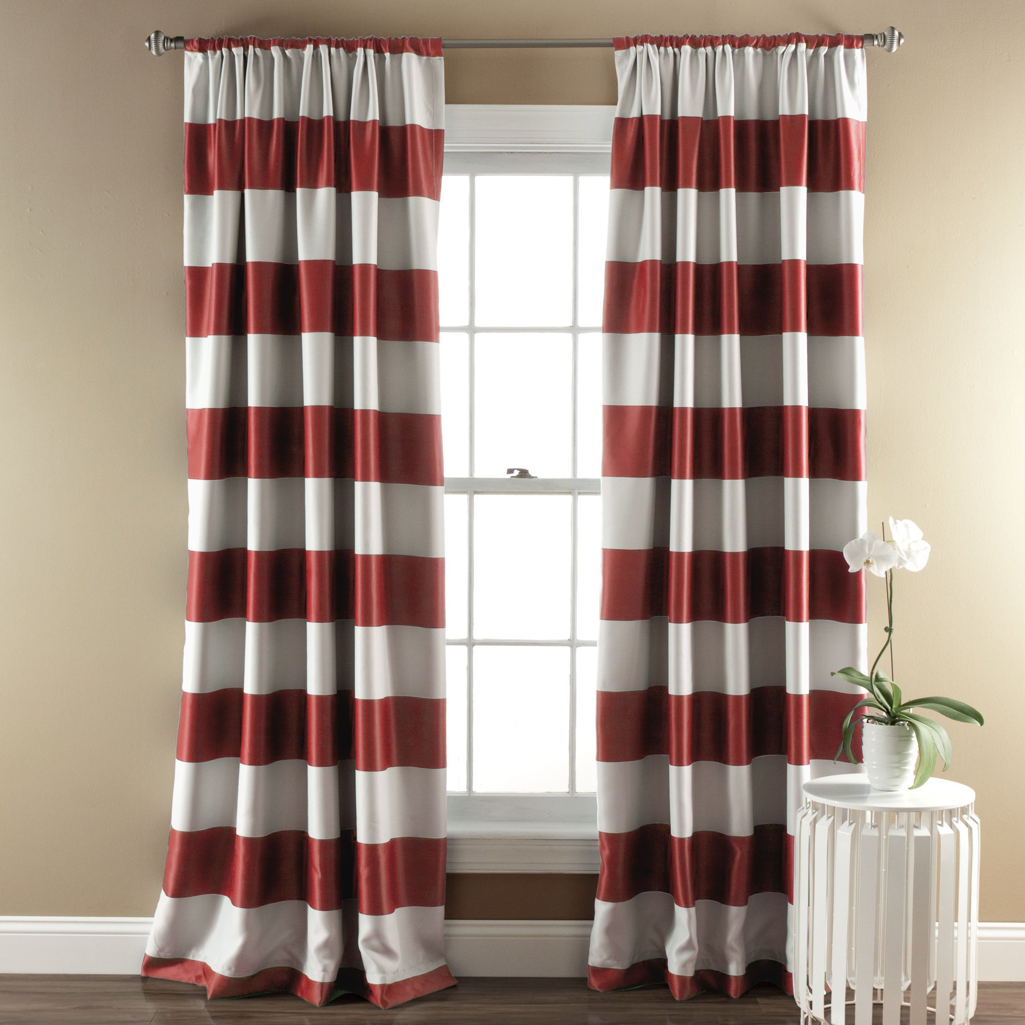 Stripe Room Darkening Curtain Panel Wayfair