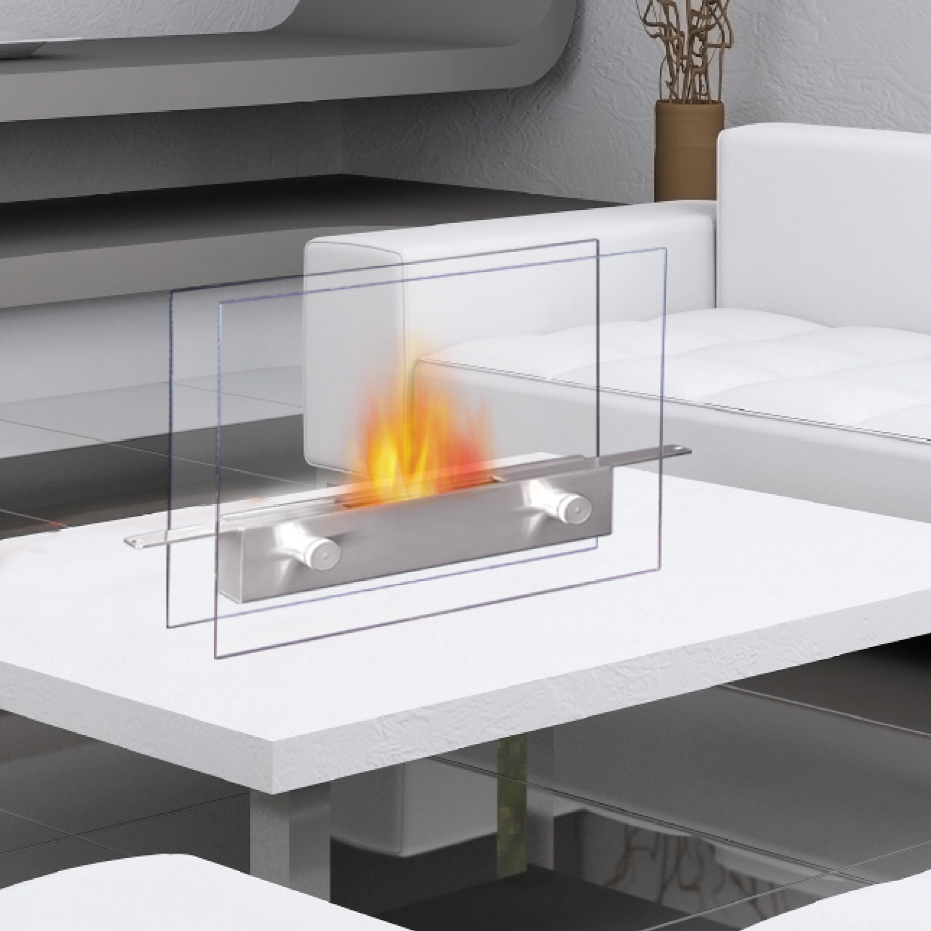 Anywhere Fireplaces Metropolitan Tabletop Bio Ethanol Fireplace ...