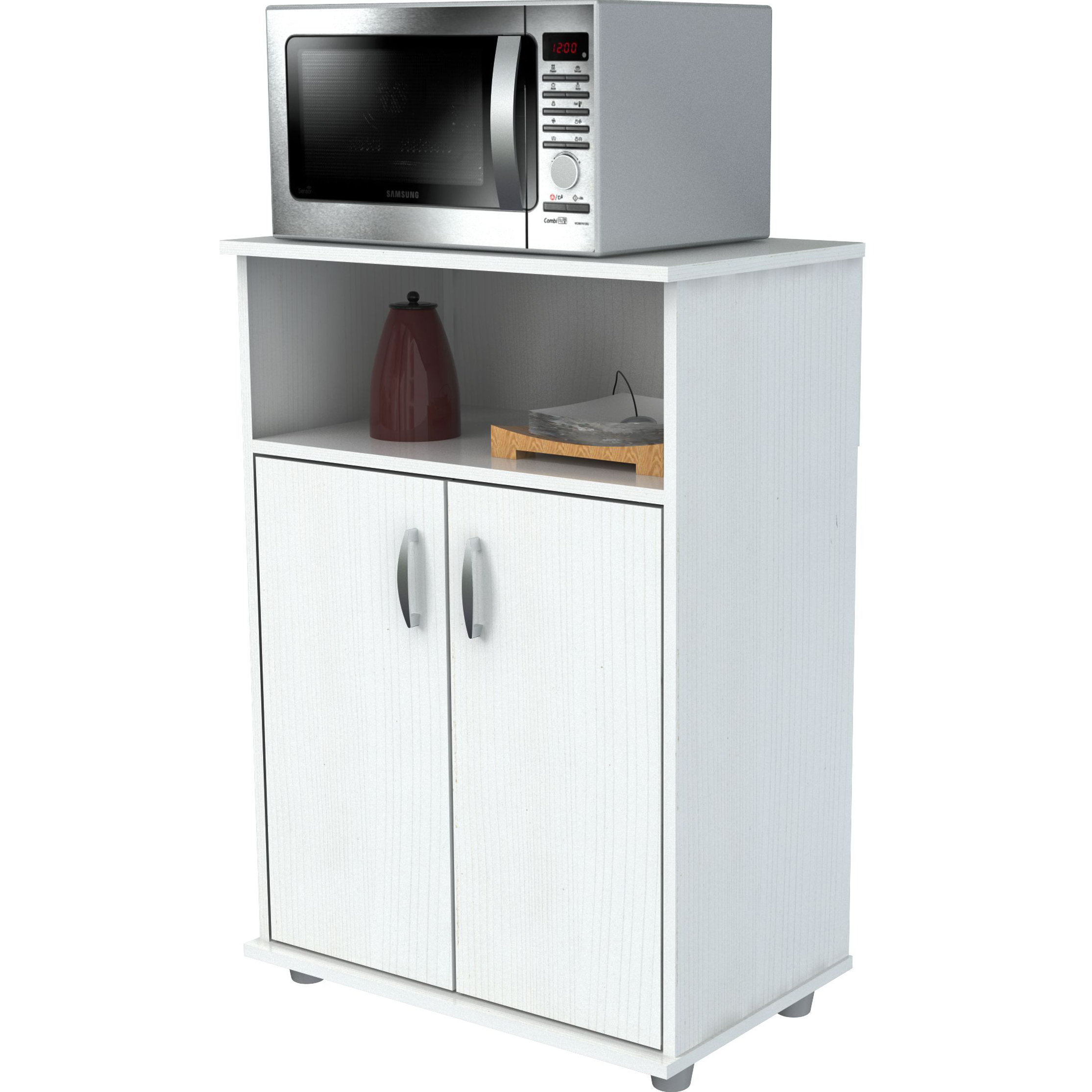 Inval Microwave Cart with Wood Top Wayfair