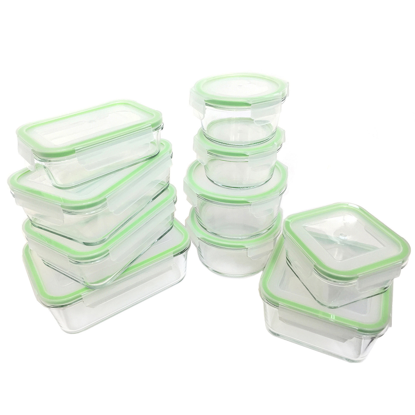 Glassworks 20Piece Oven Safe Glass Food Storage Container Set Wayfair
