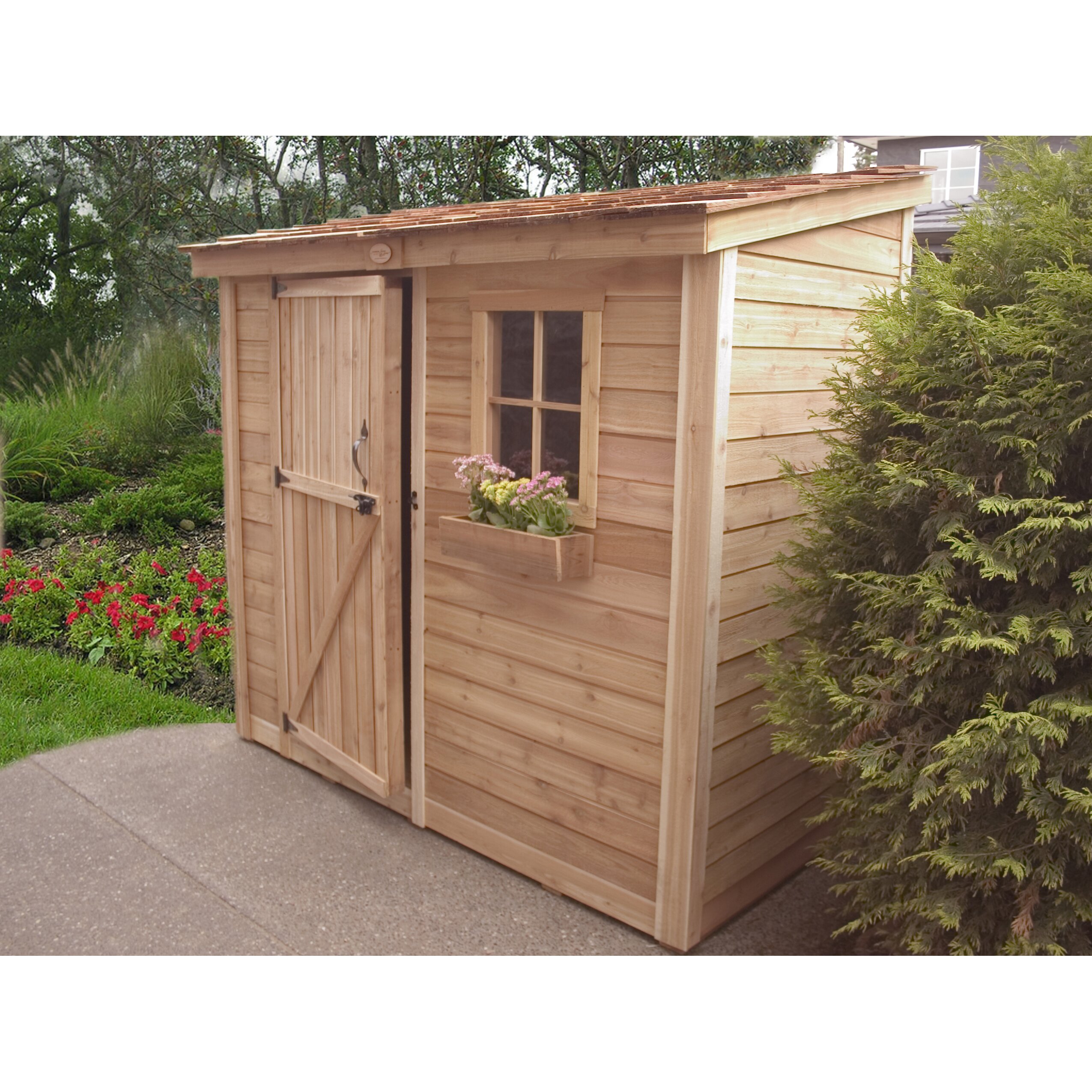 SpaceSaver 8 Ft. W x 4 Ft. D Wood Lean-To Shed Wayfair