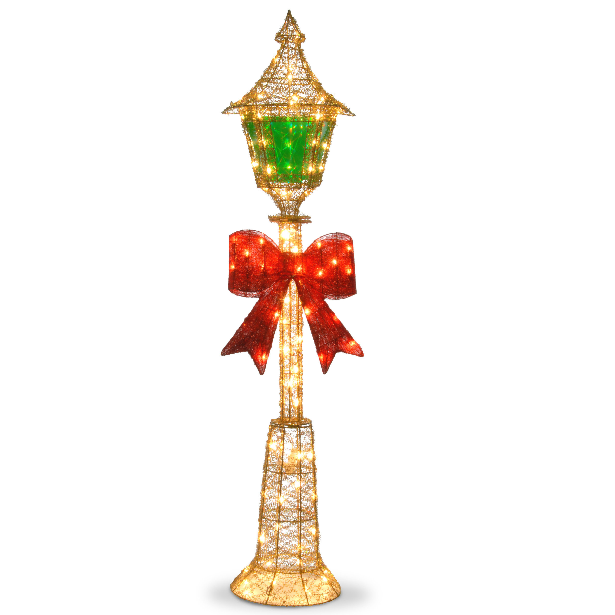 Decorative Décor Pre-Lit Lamp Post Christmas Decoration ...