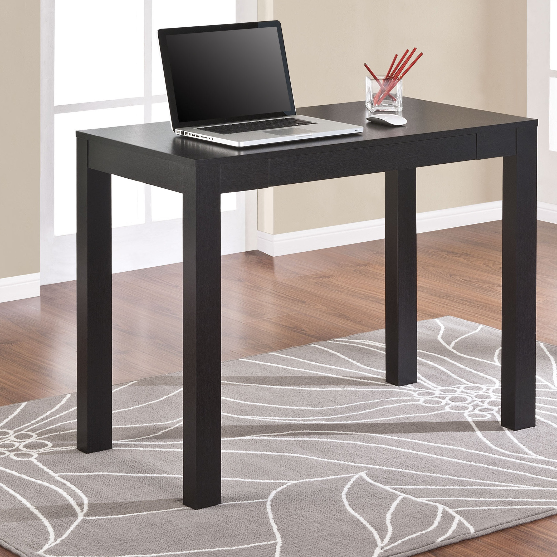 Altra Parsons Writing Desk in Black Oak & Reviews Wayfair
