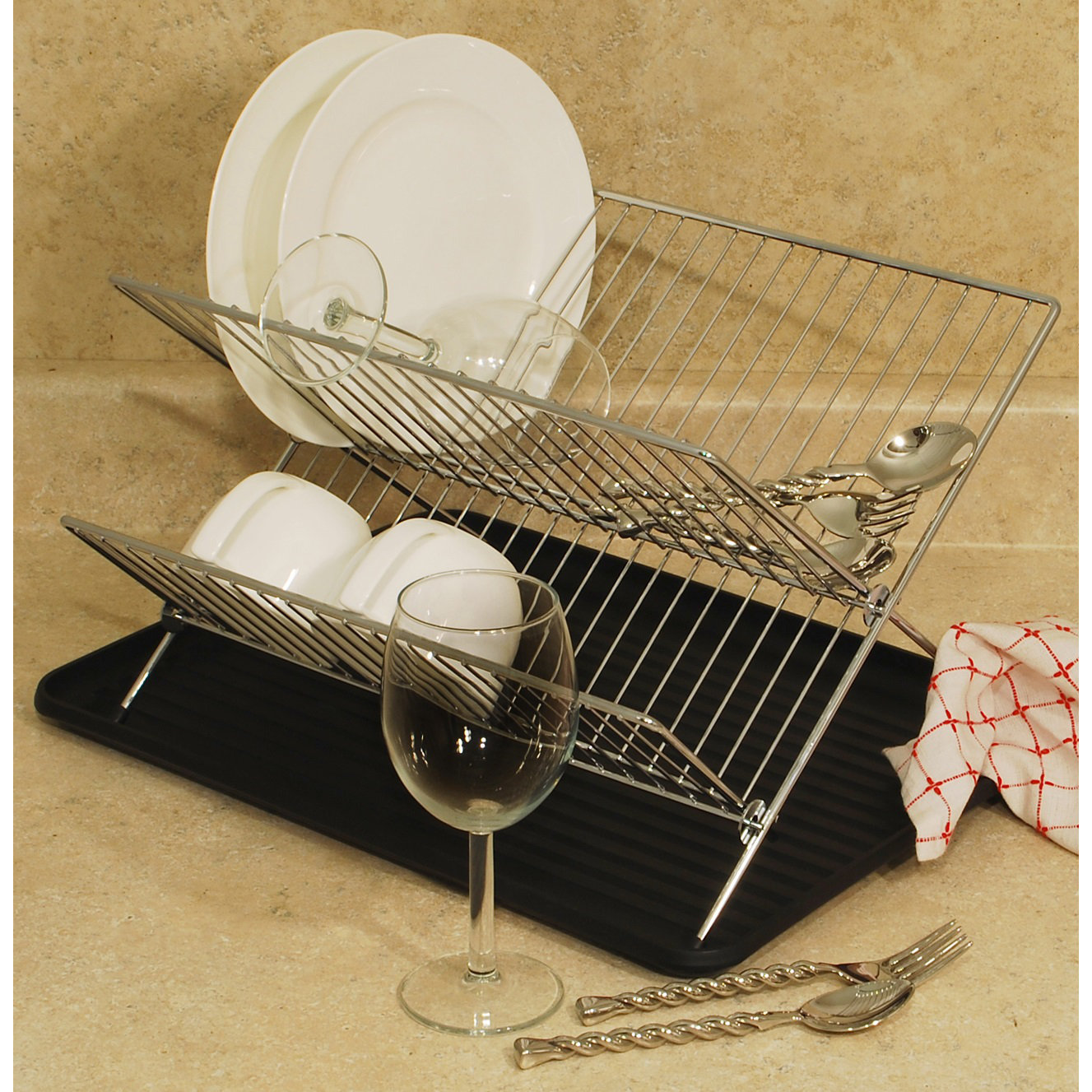 Cook Pro 2 Piece Folding Dish Rack Set & Reviews Wayfair