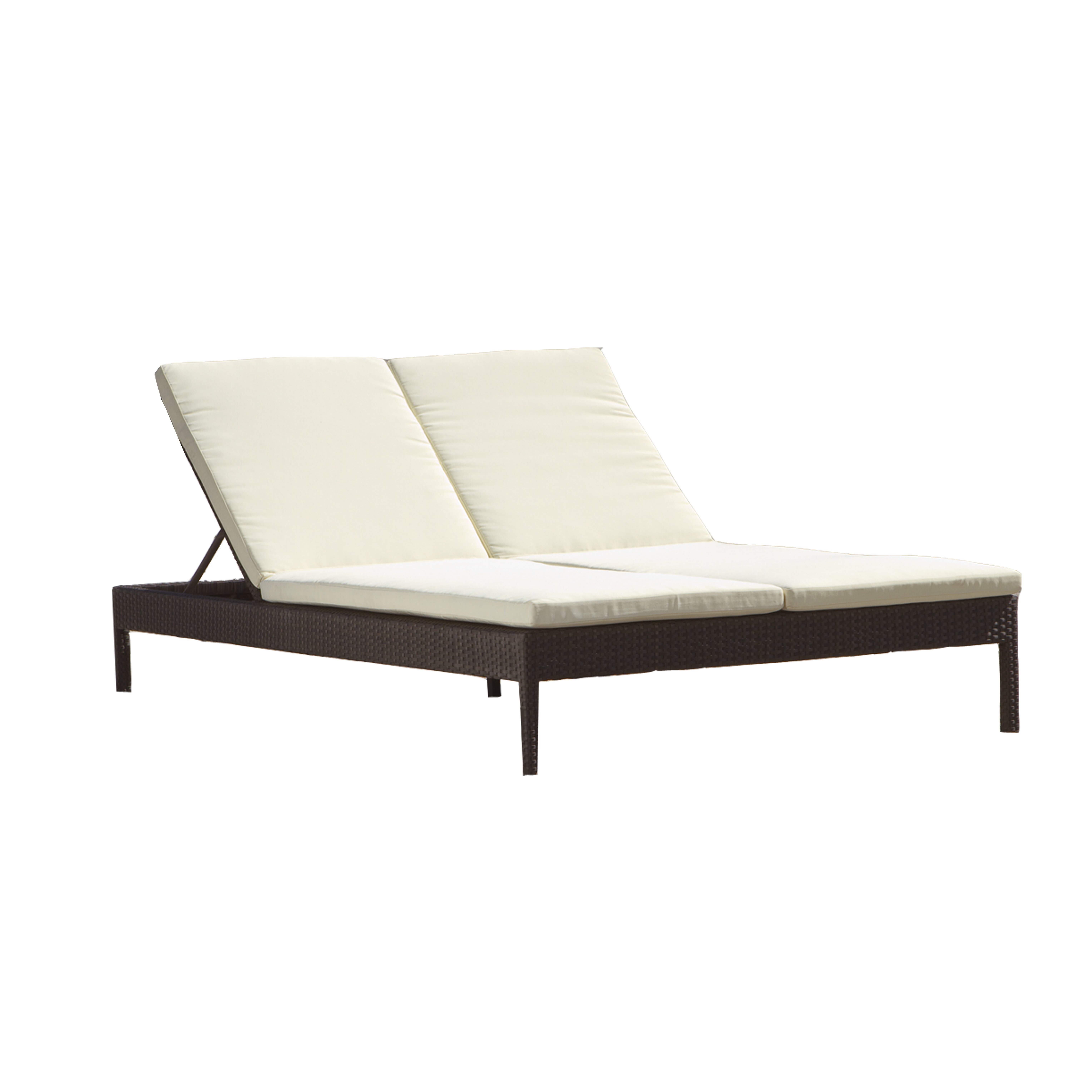 Source Outdoor Manhattan Double Chaise Lounge with Cushion ...