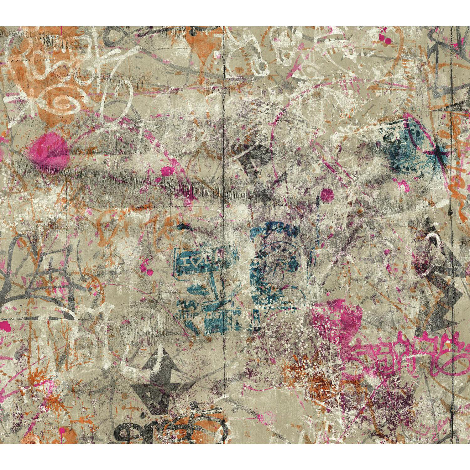 Urban Chic Street Art 27' x 27" Abstract Roll Wallpaper Wayfair