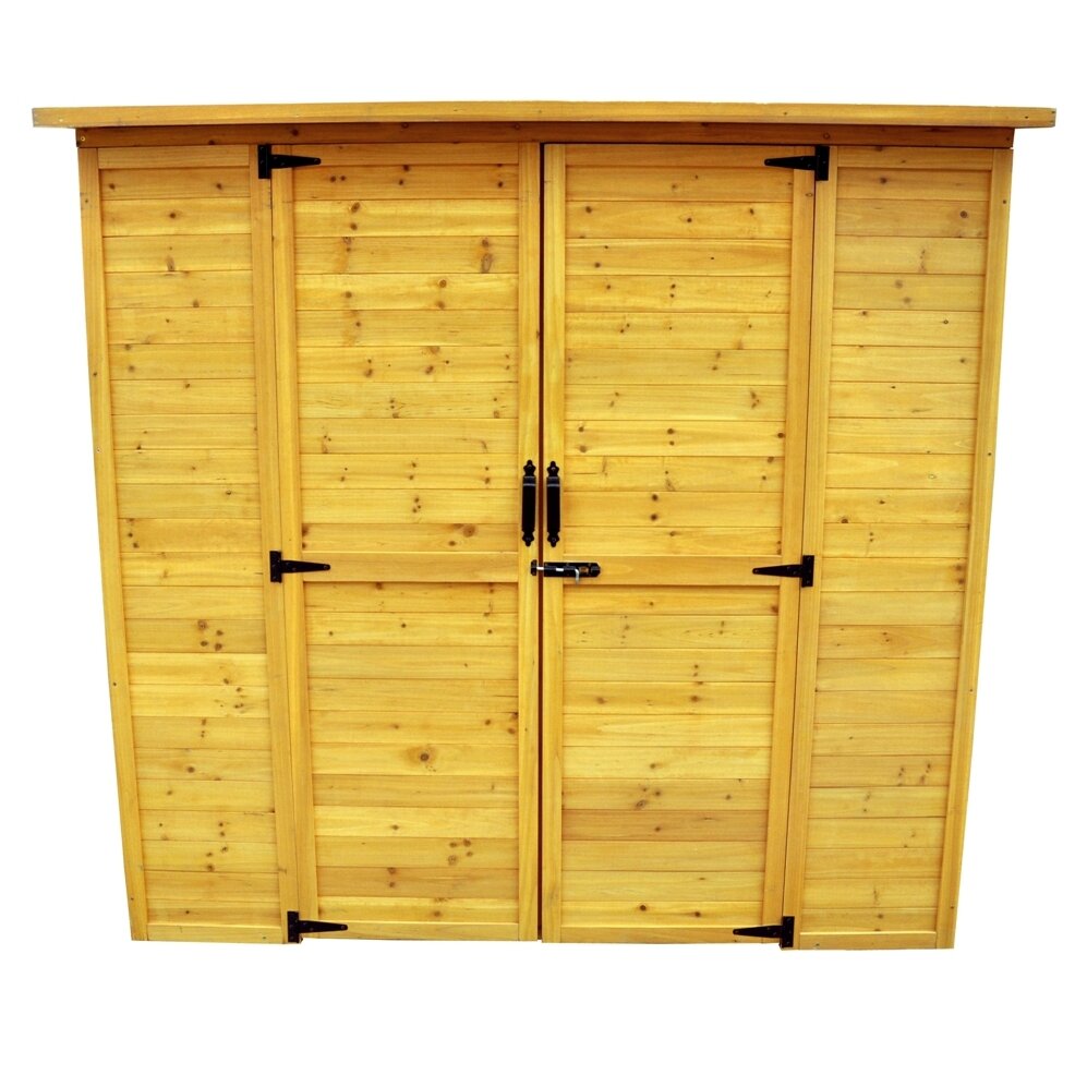 leisure season 6.5 ft. w x 3 ft. d wood lean to storage