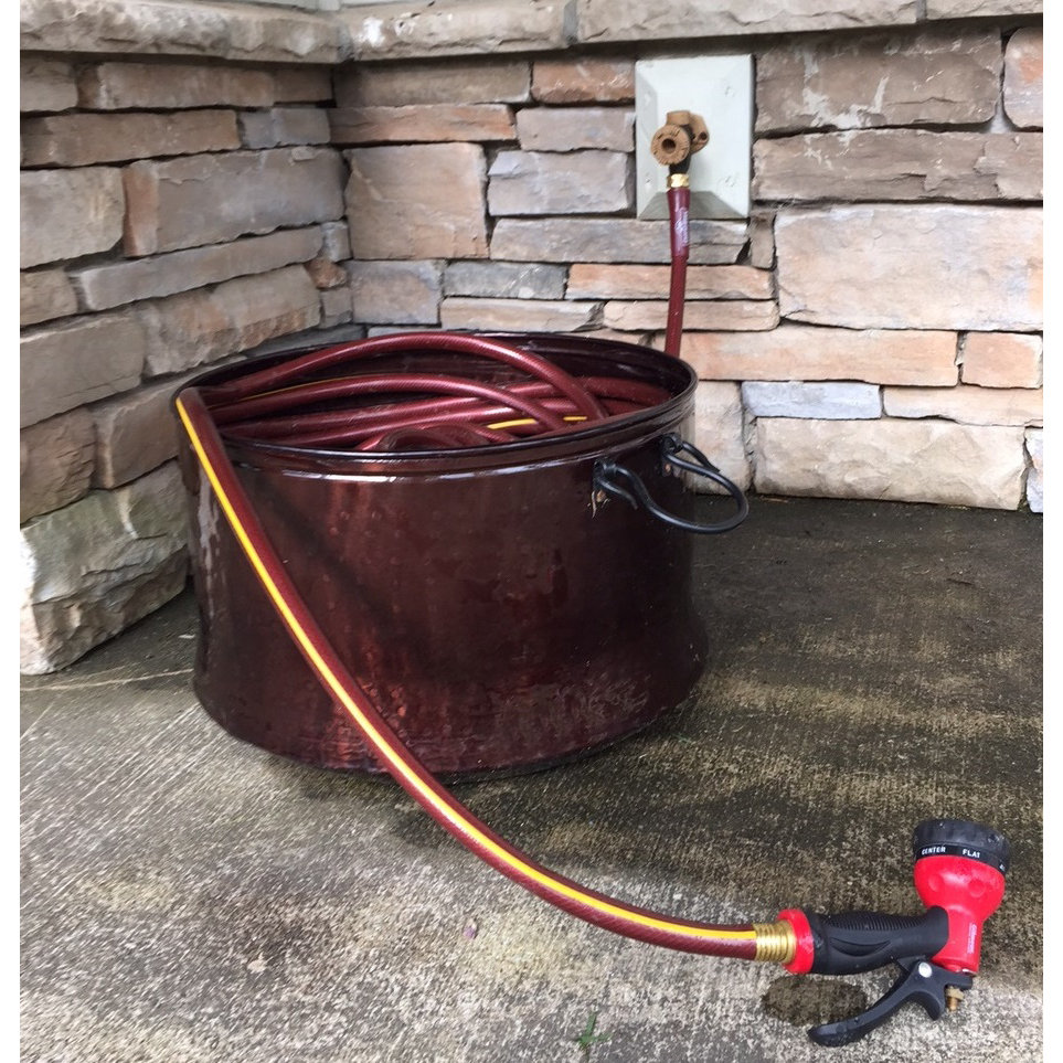 Deeco Copper Plated Steel Hose Storage Pot & Reviews Wayfair