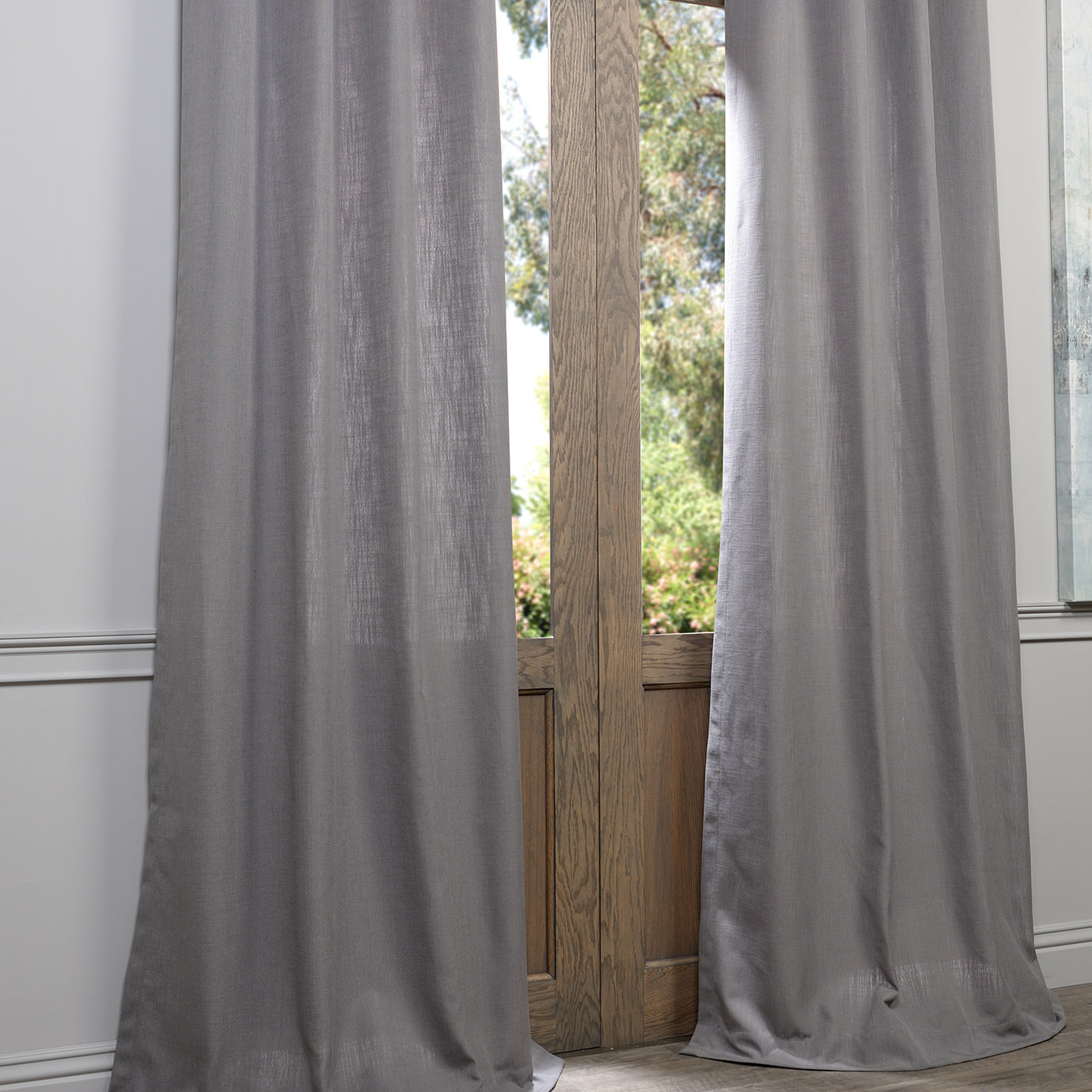 Grommet Heavy Faux Linen Curtain Panel Wayfair