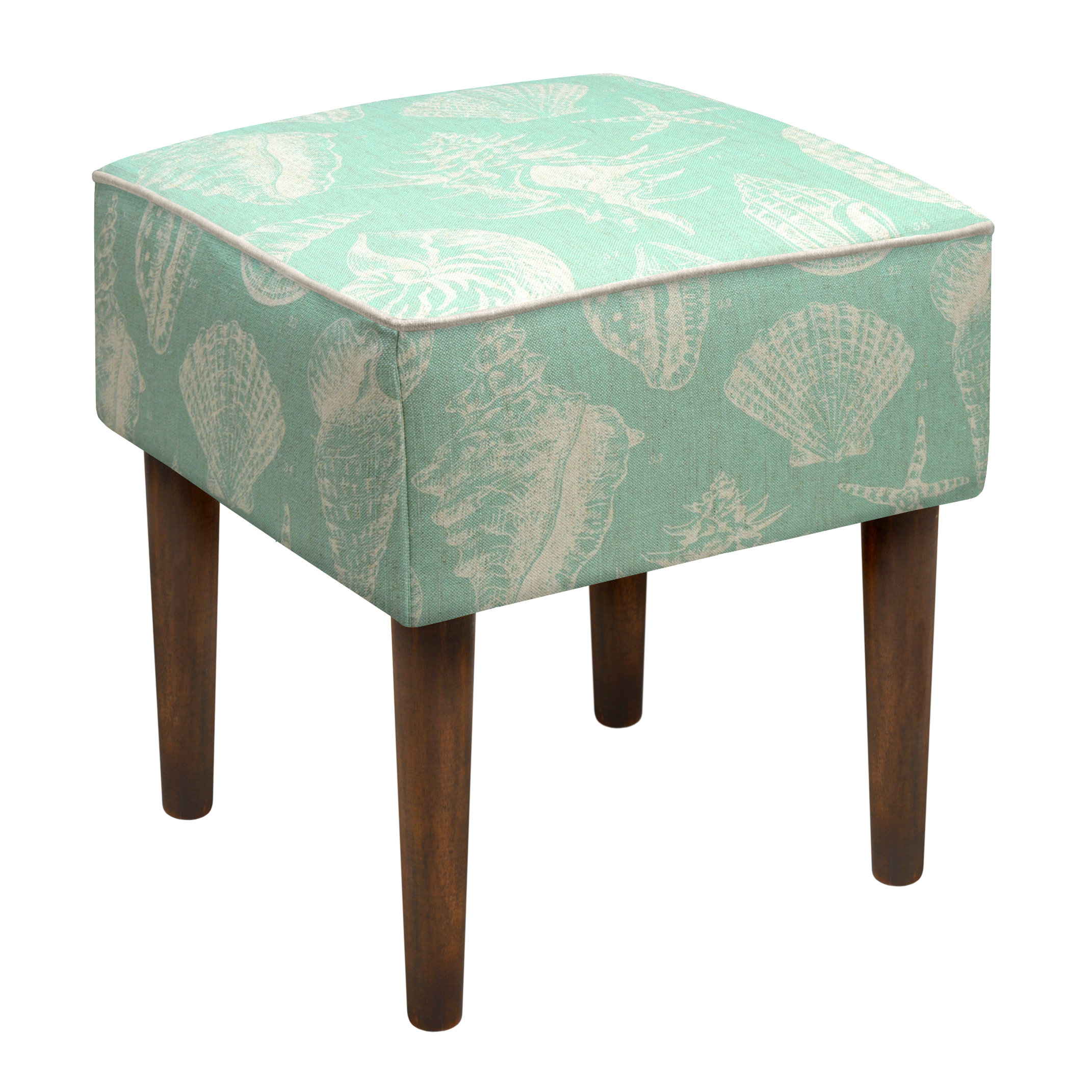 Seashells Upholstered Vanity Stool Wayfair