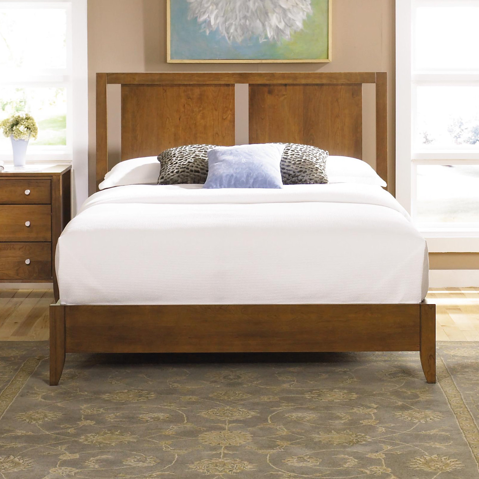 Copeland Furniture Dominion Platform Bed with Two Panel Headboard