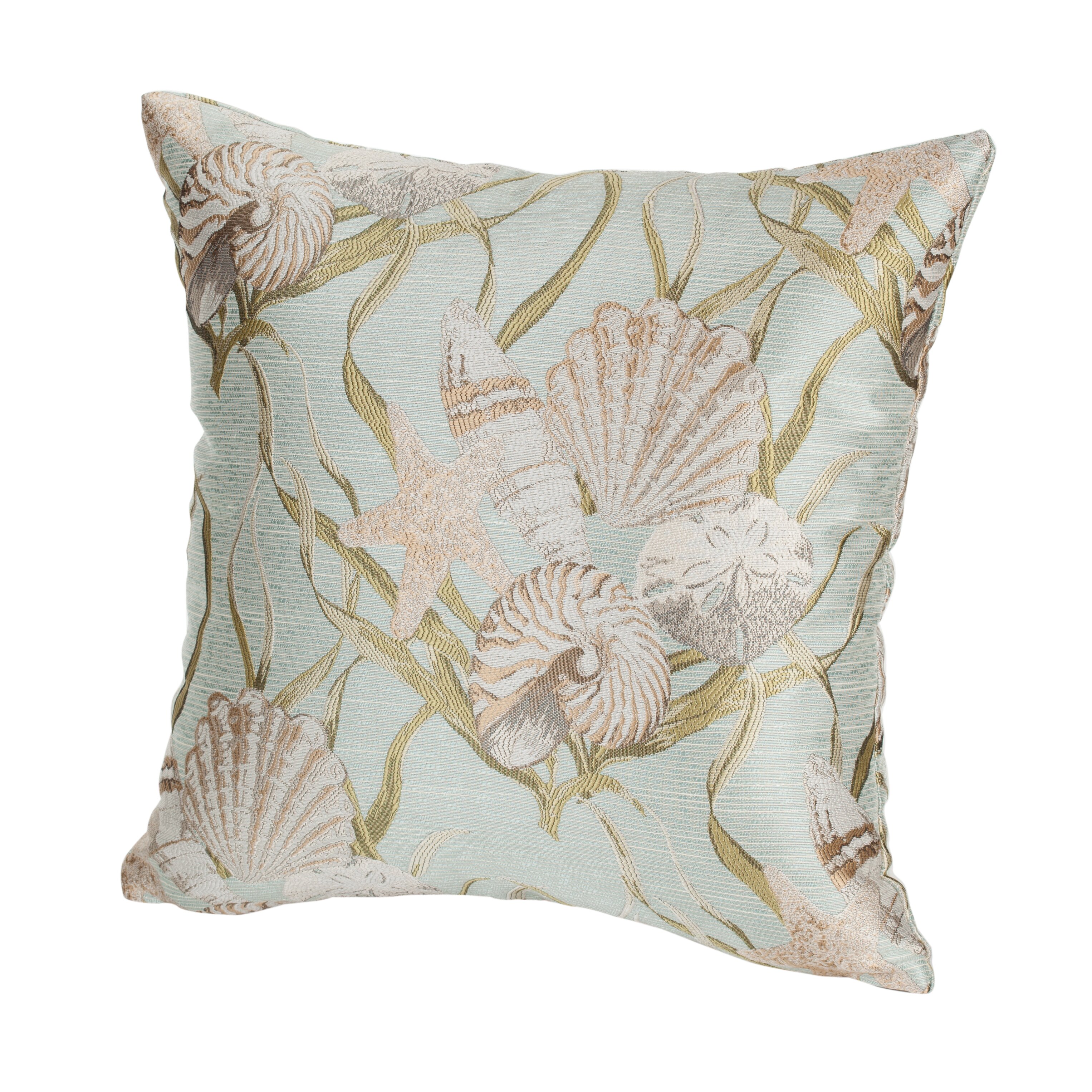 Coastal Sea Shells Indoor/Outdoor Throw Pillow | Wayfair