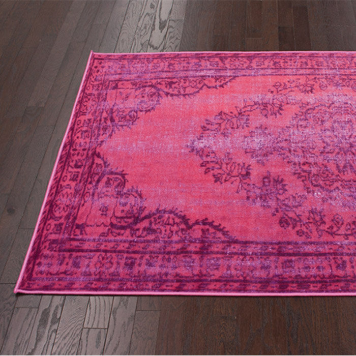 nuLOOM Remade Distressed Overdyed Pink Area Rug & Reviews Wayfair