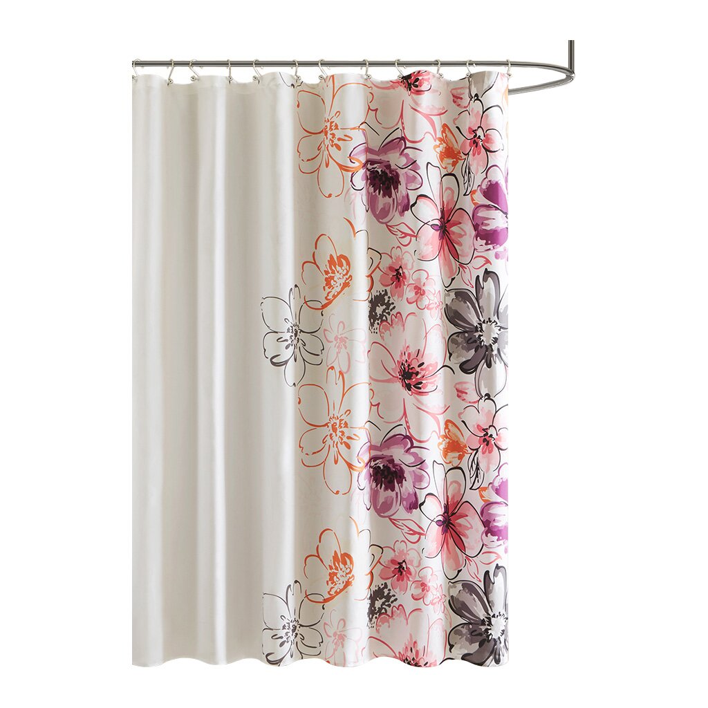 Olivia Microfiber Shower Curtain | Wayfair