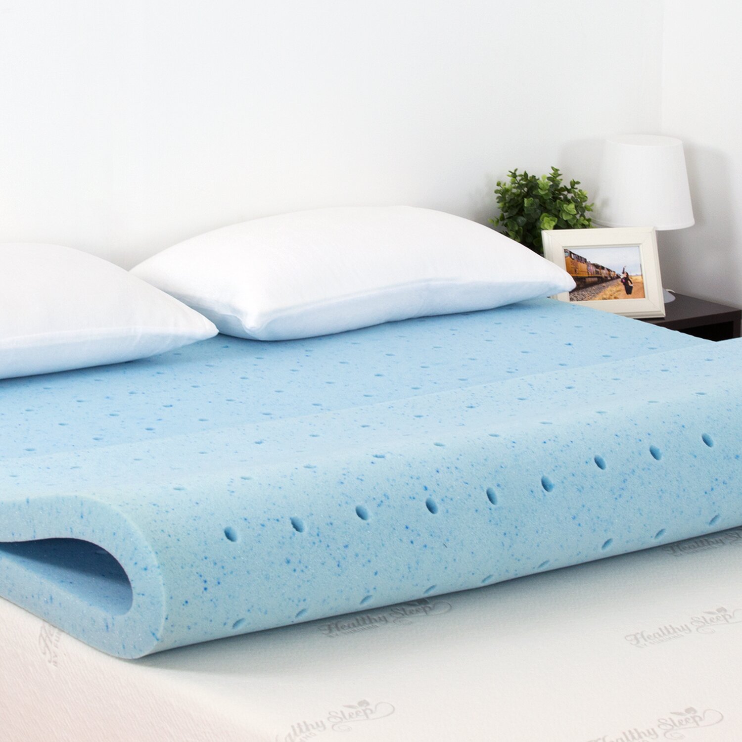 Healthy Sleep 2" Cool Gel Ventilated Memory Foam Mattress ...