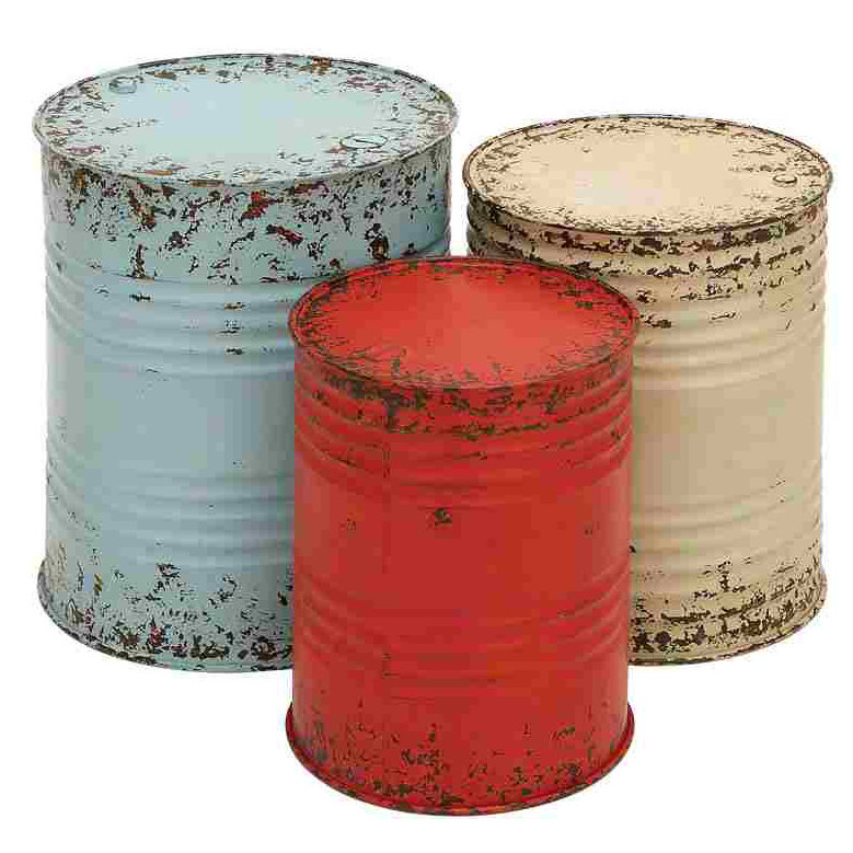 August Grove Eura 3 Piece Metal Drum Table Set & Reviews Wayfair