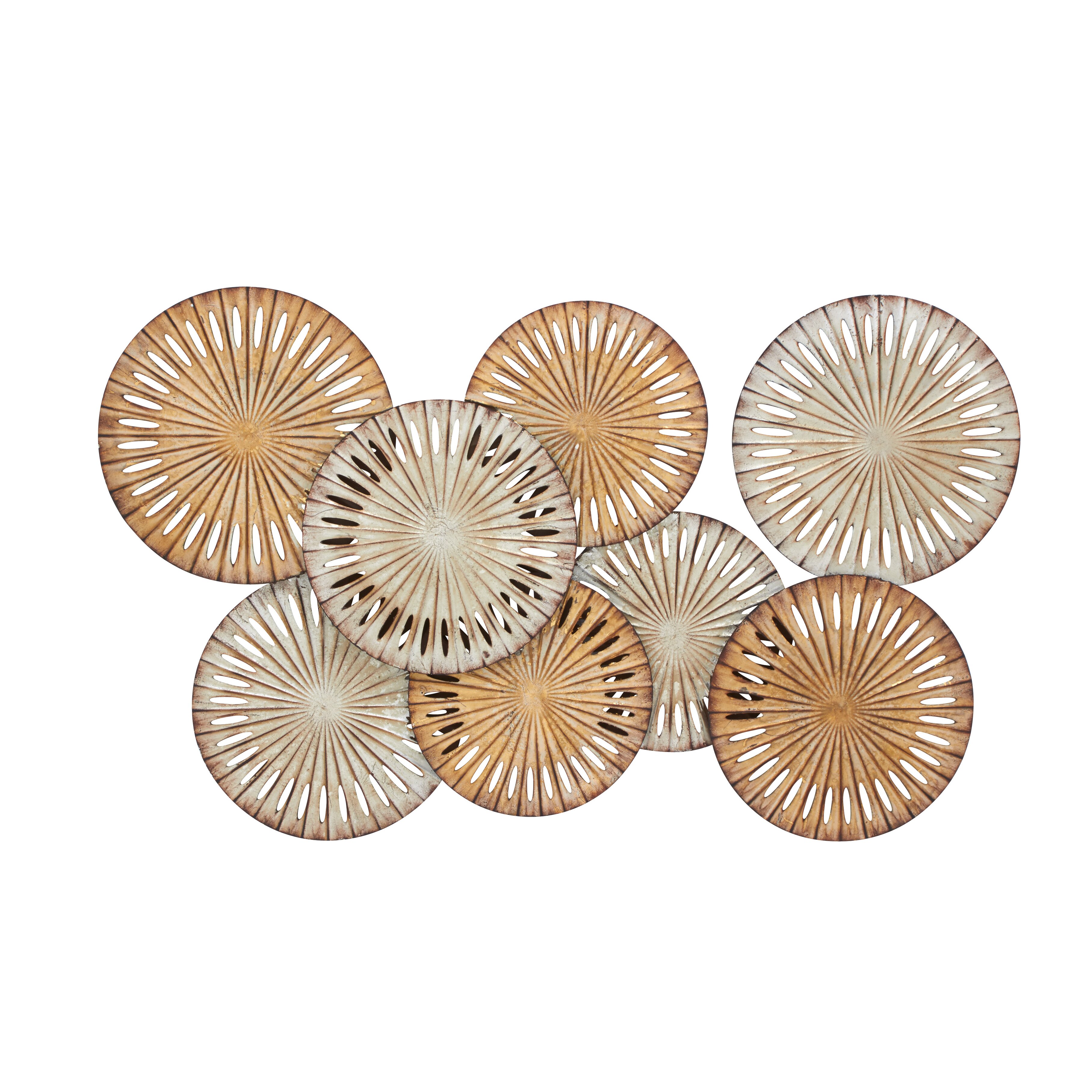 Gold & White Metal Wall Décor | Wayfair