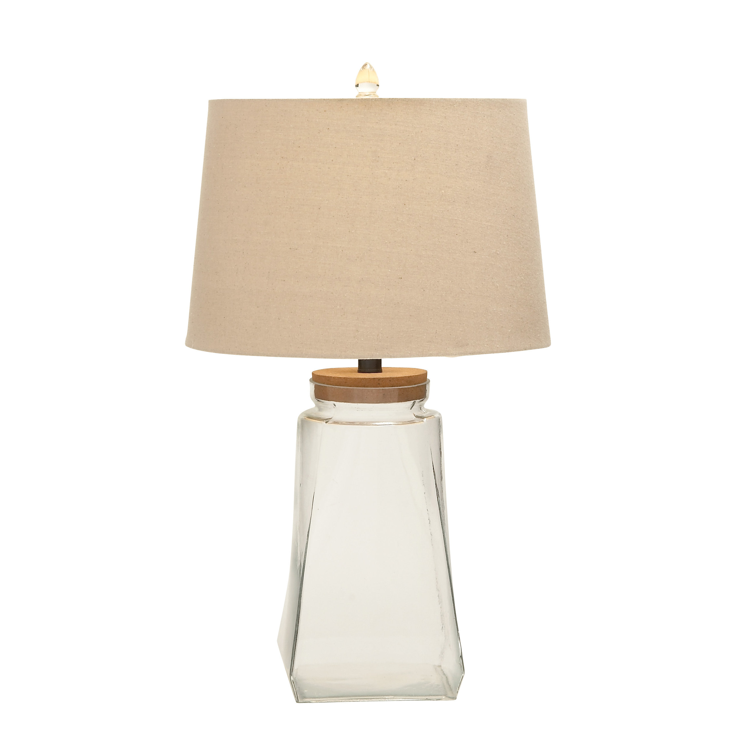 Woodland Imports Fitzy Glass Fillable 26" H Table Lamp with Empire