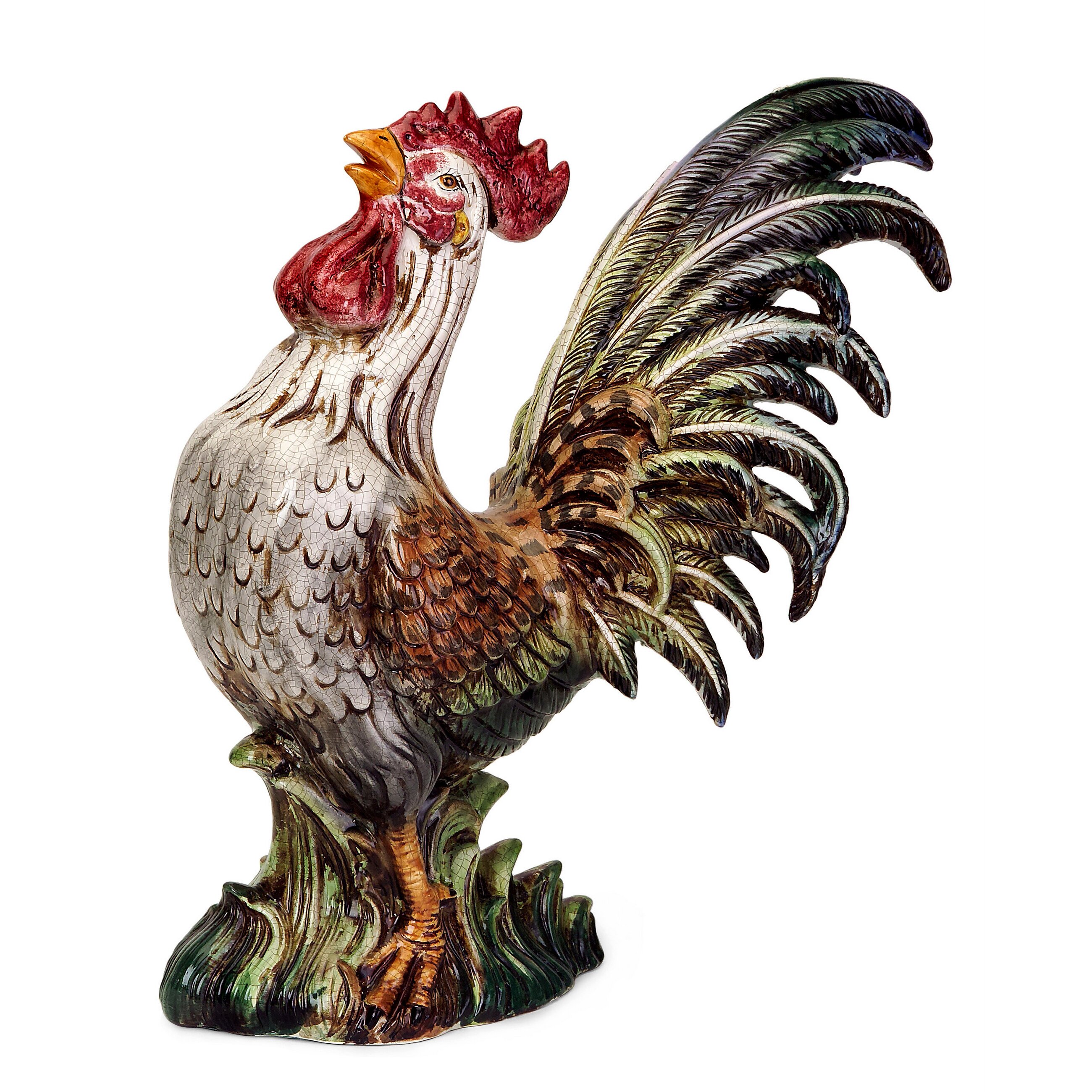 Ellenton Large Rooster Statue Sculpture Wayfair Ca   Large Rooster Statue ATGR2327 