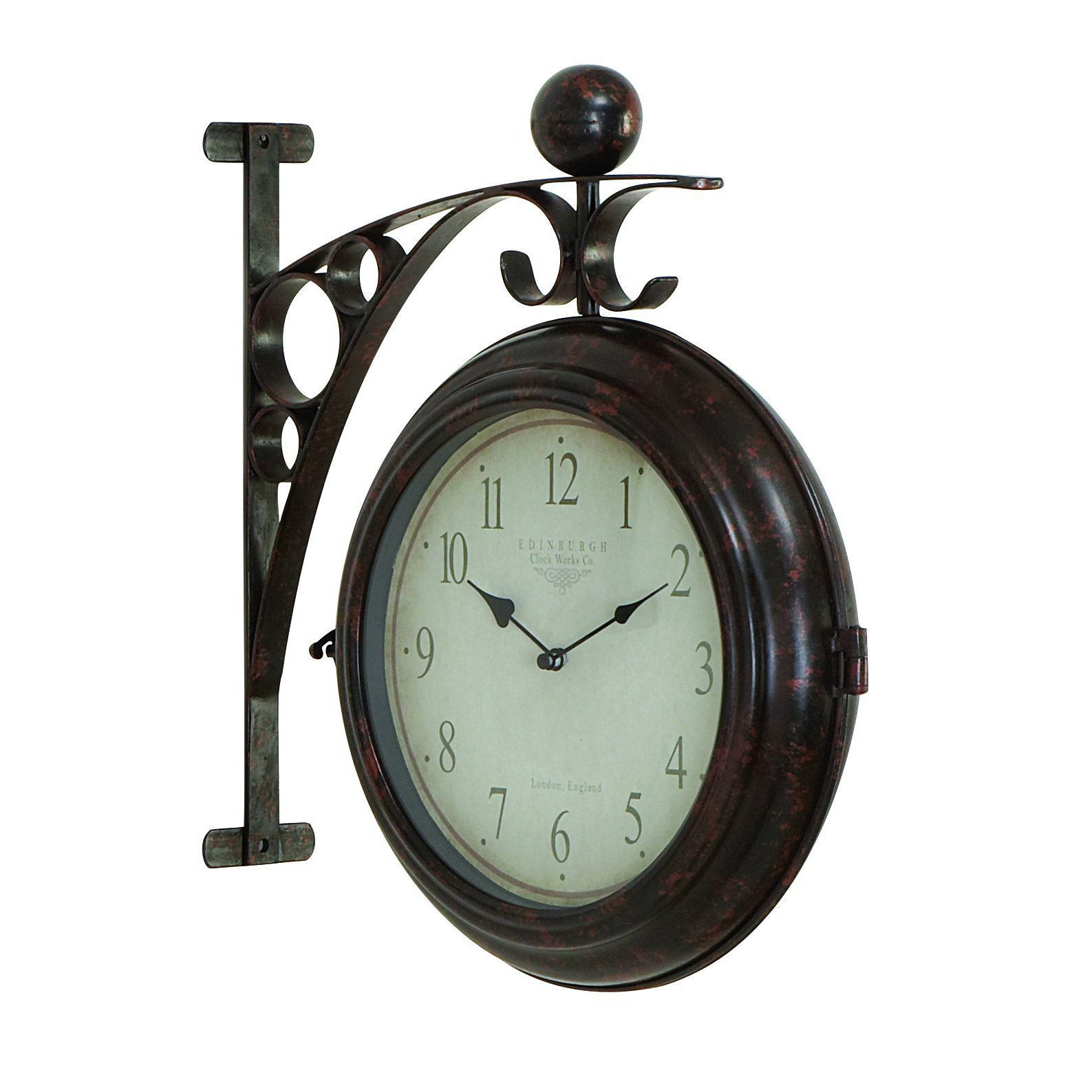 Woodland Imports Dual Sided Train Station Clock & Reviews Wayfair